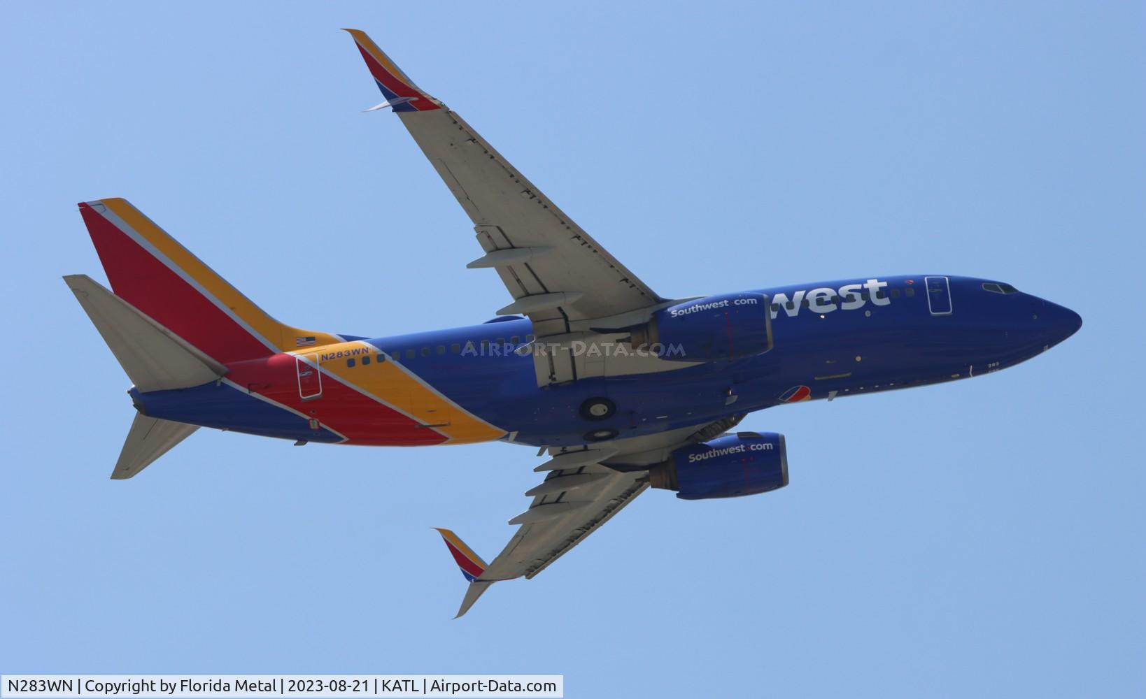 N283WN, 2007 Boeing 737-7H4 C/N 36610, SWA 737 nc zx ATL-RIC