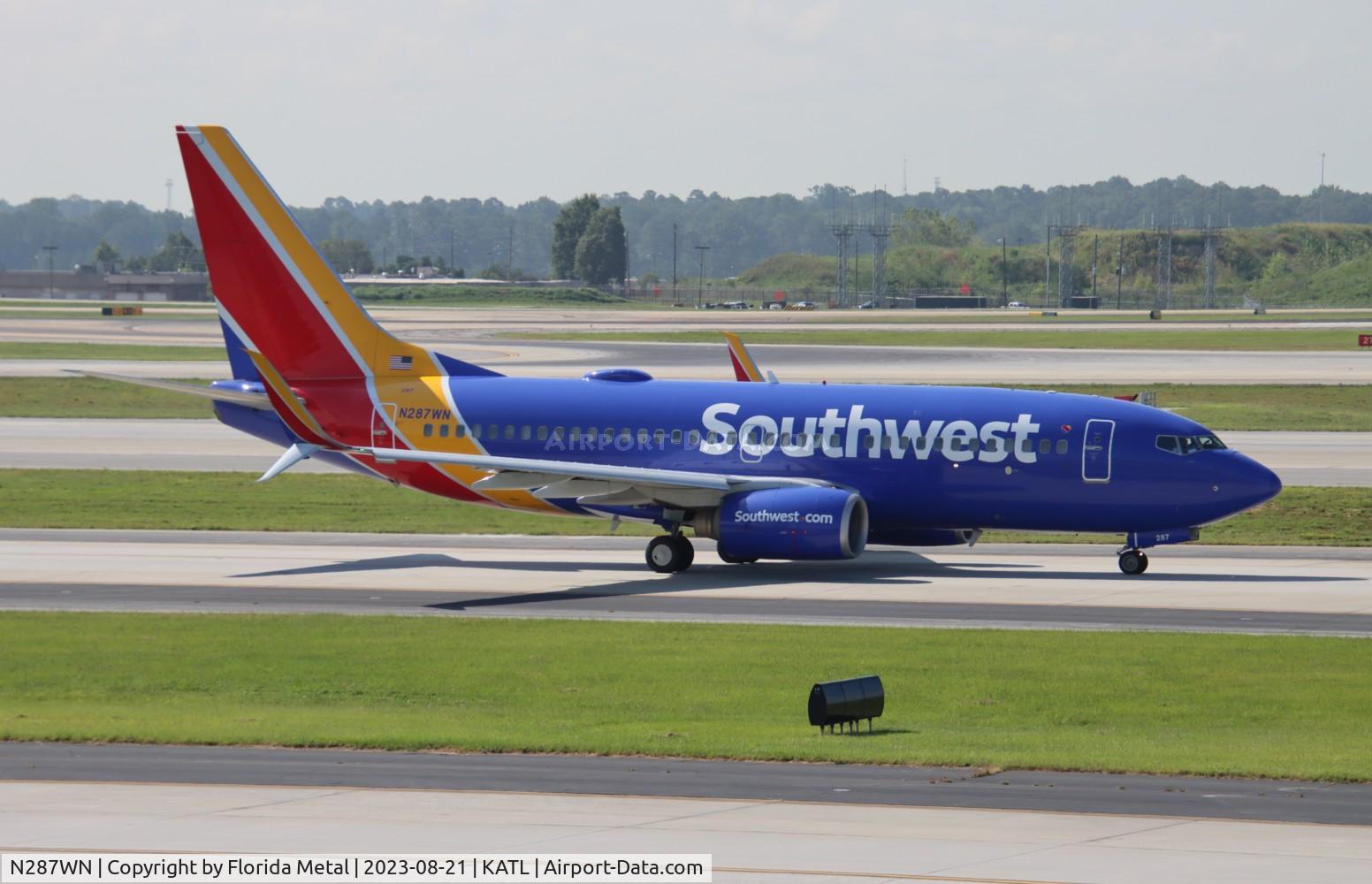 N287WN, 2007 Boeing 737-7H4 C/N 32537, SWA 737 nc zx ATL-RDU