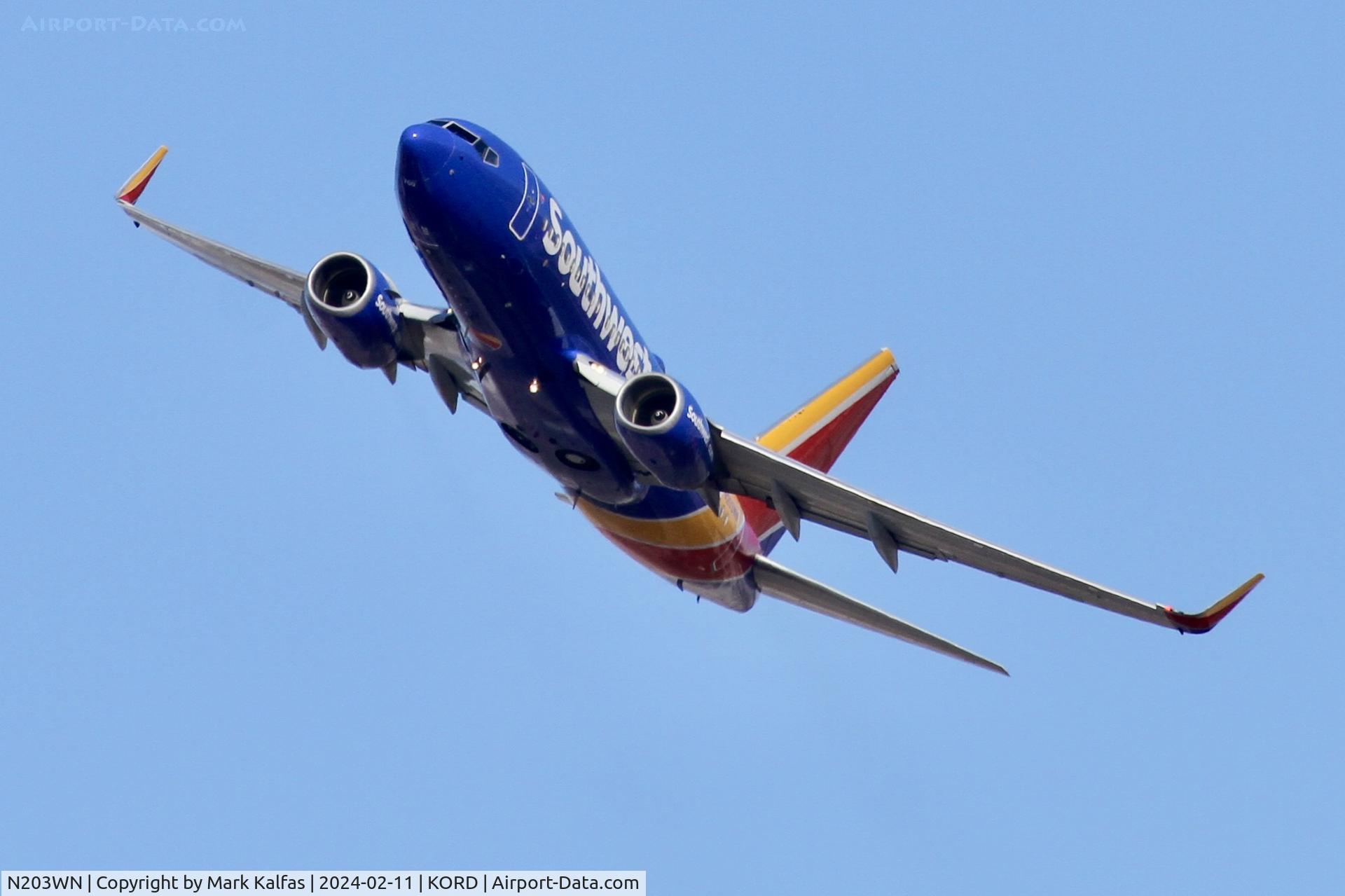 N203WN, 2005 Boeing 737-7H4 C/N 32483, B737 Southwest BOEING 737-7H4 N203WN SWA3857 ORD-DAL