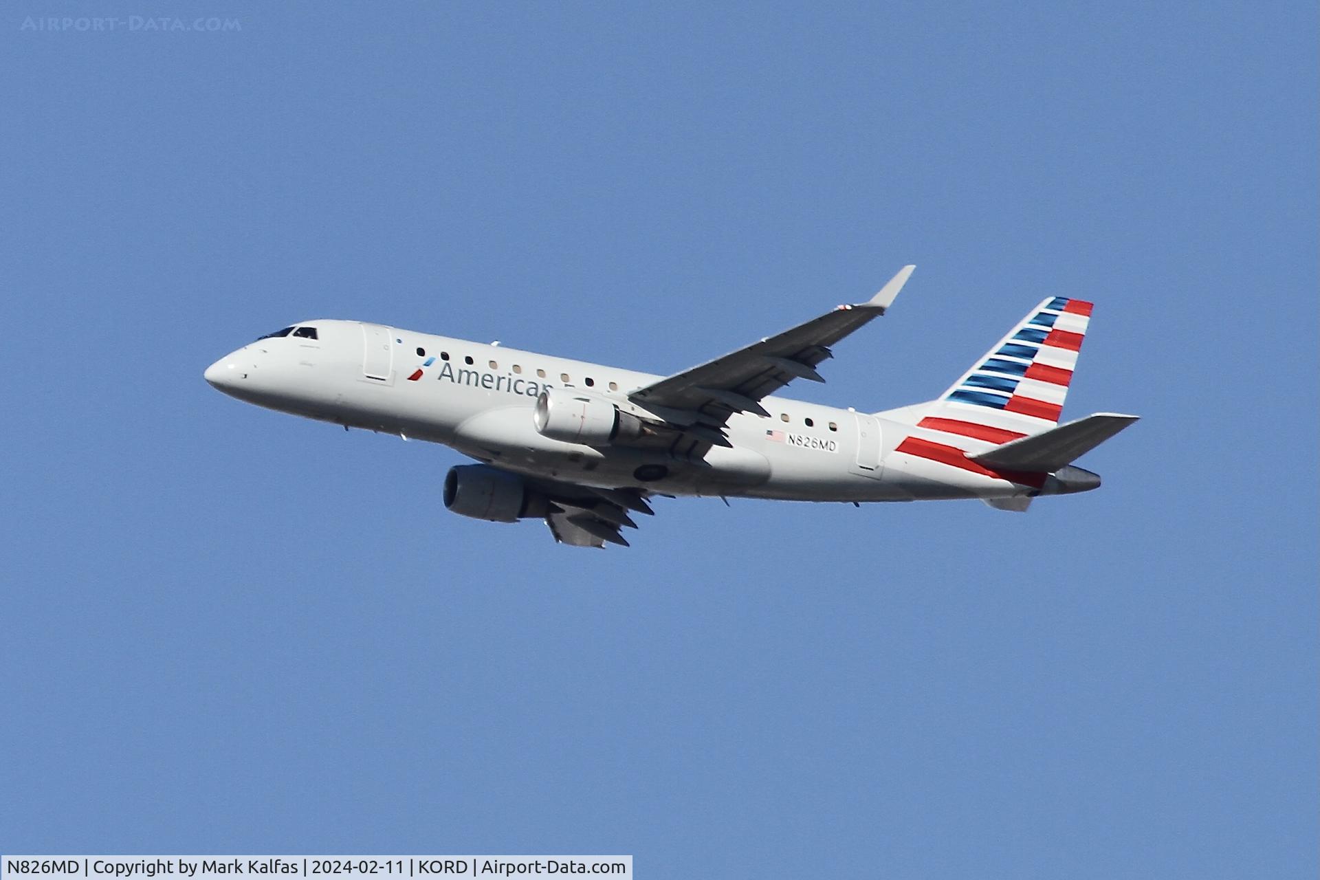 N826MD, 2005 Embraer 170SU (ERJ-170-100SU) C/N 17000046, E170 Envoy/ American Eagle EMBRAER ERJ 170-100 LR N826MD ENY3760 ORD-DSM