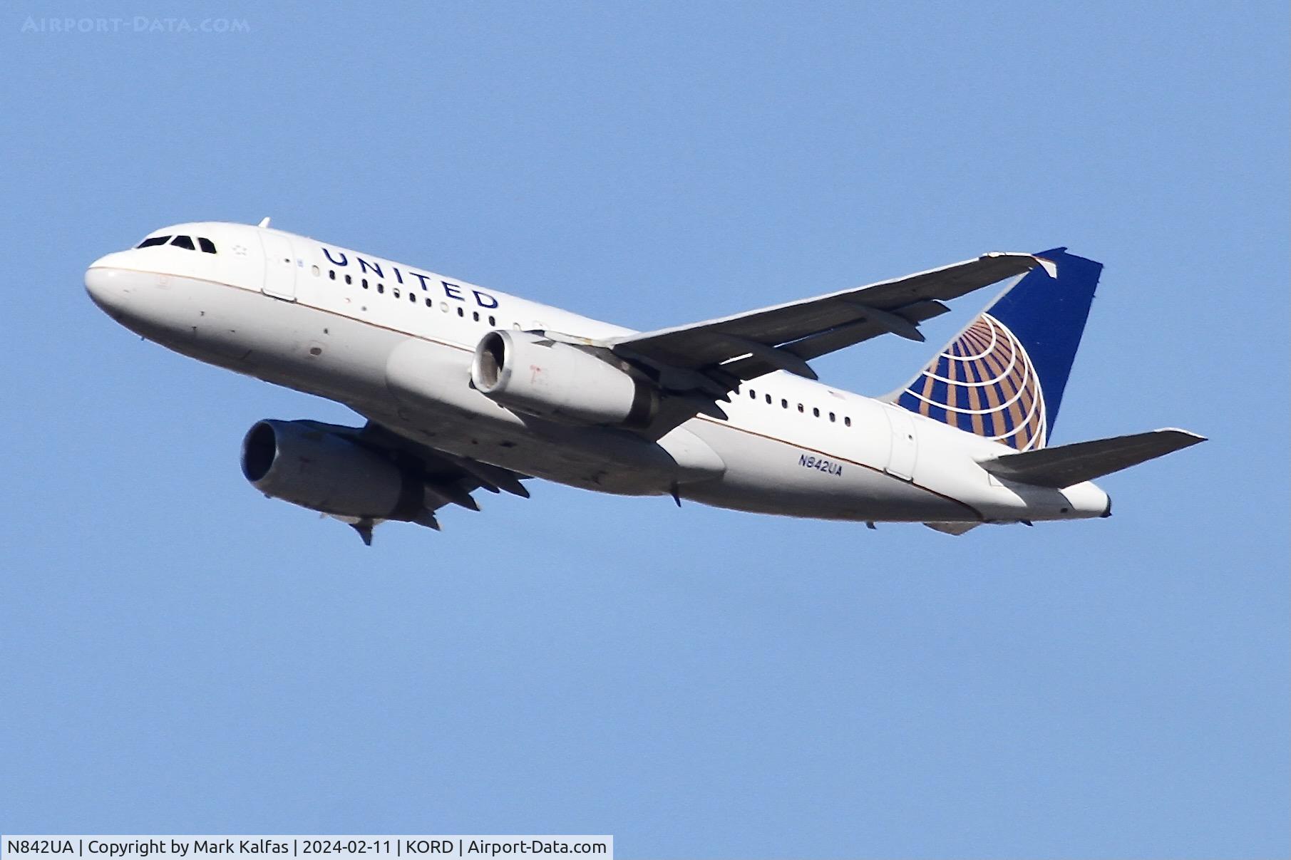 N842UA, 2001 Airbus A319-131 C/N 1569, A319 United Airlines Airbus A319-131,N842UA UAL378 ORD-BOS