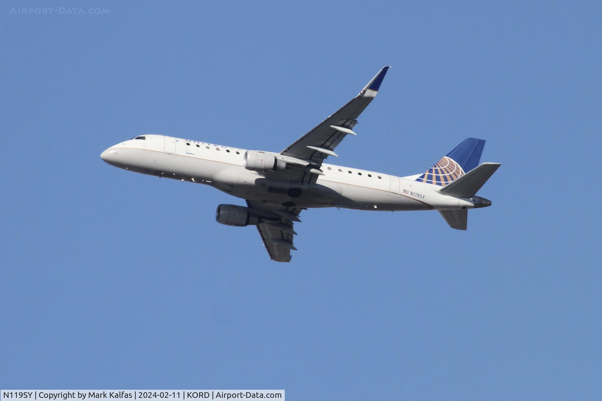 N119SY, 2014 Embraer 175LR (ERJ-170-200LR) C/N 17000421, E75L SkyWest/United Express EMBRAER 175 N119SY SKW4676 ORD-BUF