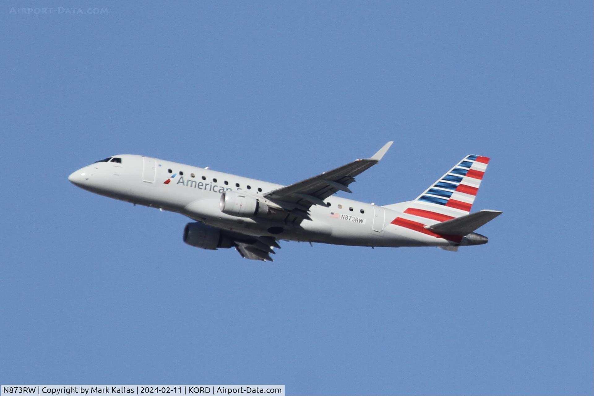 N873RW, 2006 Embraer 170SU (ERJ-170-100SU) C/N 17000144, E170 Envoy/ American Eagle EMBRAER ERJ 170-100 LR N873RW ENY3788 ORD-EWR