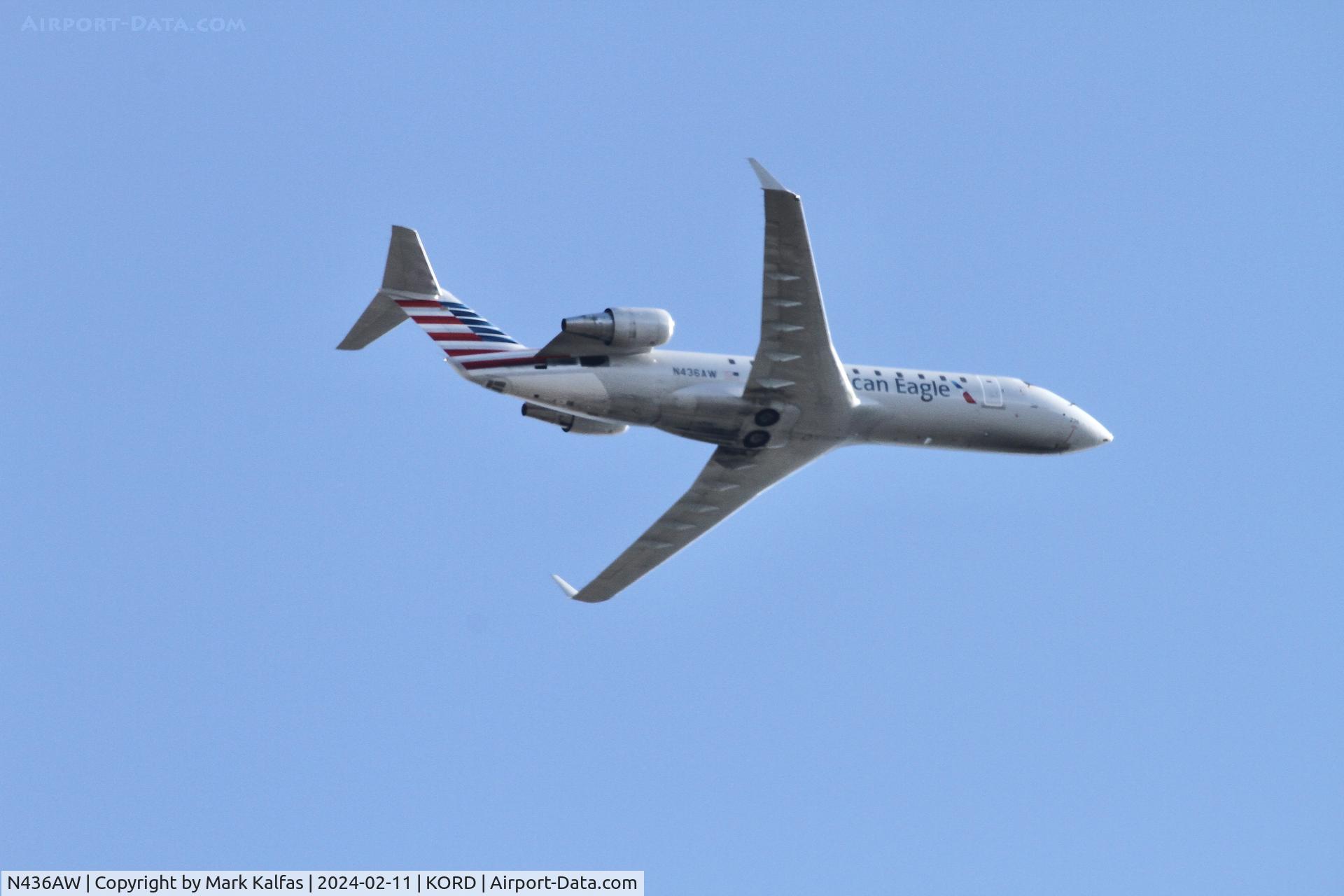 N436AW, 2002 Bombardier CRJ-200LR (CL-600-2B19) C/N 7734, CRJ2 Air Wisconsin/ American Eagle BOMBARDIER INC CL-600-2B19   N436AW AWI6073 ORD-BMI