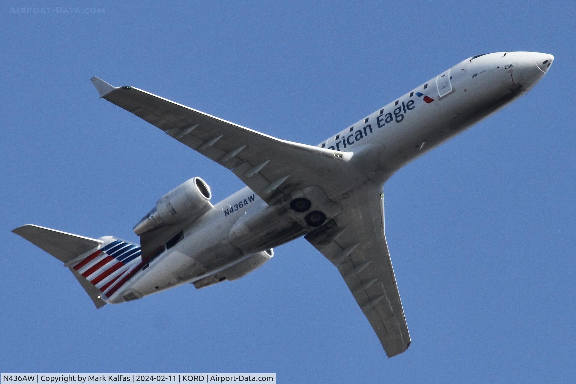 N436AW, 2002 Bombardier CRJ-200LR (CL-600-2B19) C/N 7734, CRJ2 Air Wisconsin/ American Eagle BOMBARDIER INC CL-600-2B19   N436AW AWI6073 ORD-BMI