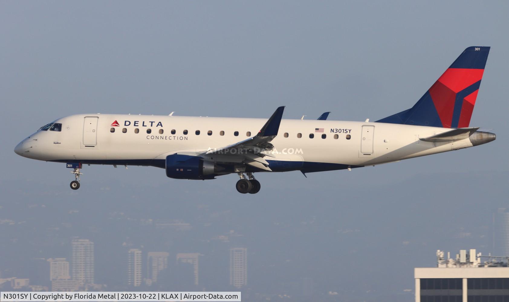 N301SY, 2019 Embraer 175LR (ERJ-170-200LR) C/N 17000838, SKW/DAL E175 zx SJC-LAX