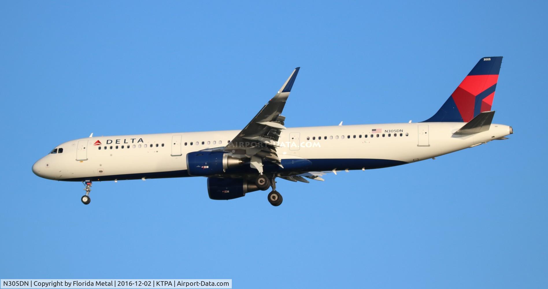 N305DN, 2016 Airbus A321-211 C/N 7149, DAL A321 zx ATL-TPA