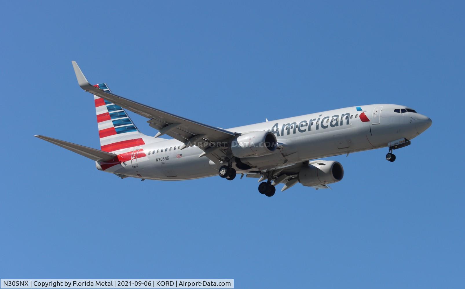 N305NX, 2016 Boeing 737-800 C/N 31253, AAL 737-8 zx MIA-ORD