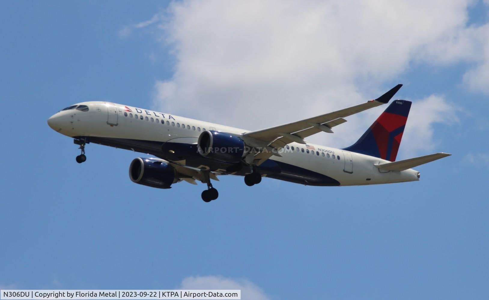 N306DU, 2020 Airbus A220-371 C/N 55085, DAL A223 zx LGA-TPA