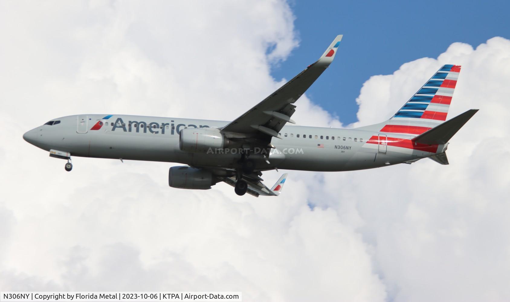 N306NY, 2016 Boeing 737-800 C/N 33343, AAL 738 zx DFW-TPA