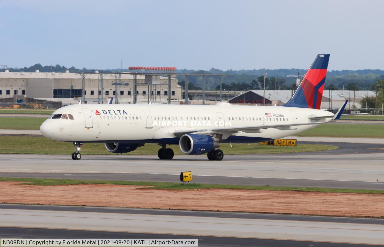 N308DN, 2016 Airbus A321-211 C/N 7233, DAL A321 zx LGA-ATL