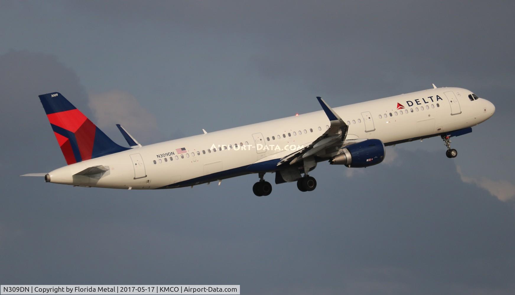 N309DN, 2016 Airbus A321-211 C/N 7268, DAL A321 zx MCO-DTW