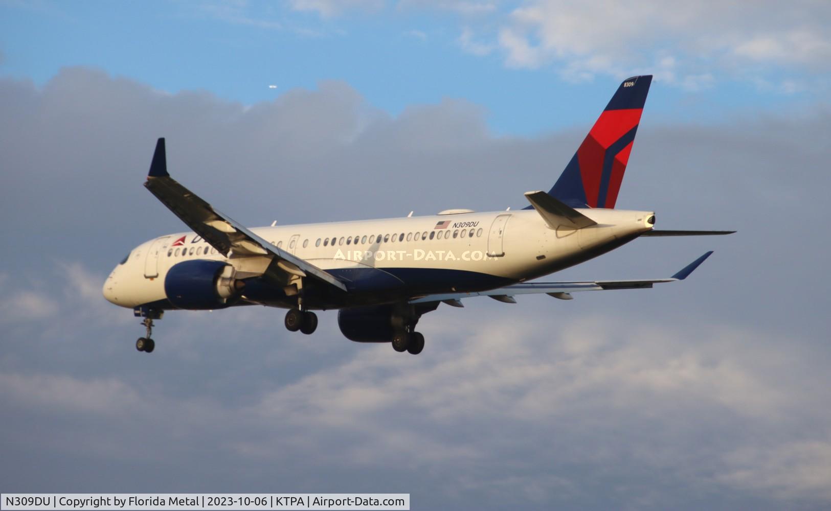 N309DU, 2021 Airbus A220-371 C/N 55107, DAL A223 zx LGA-TPA