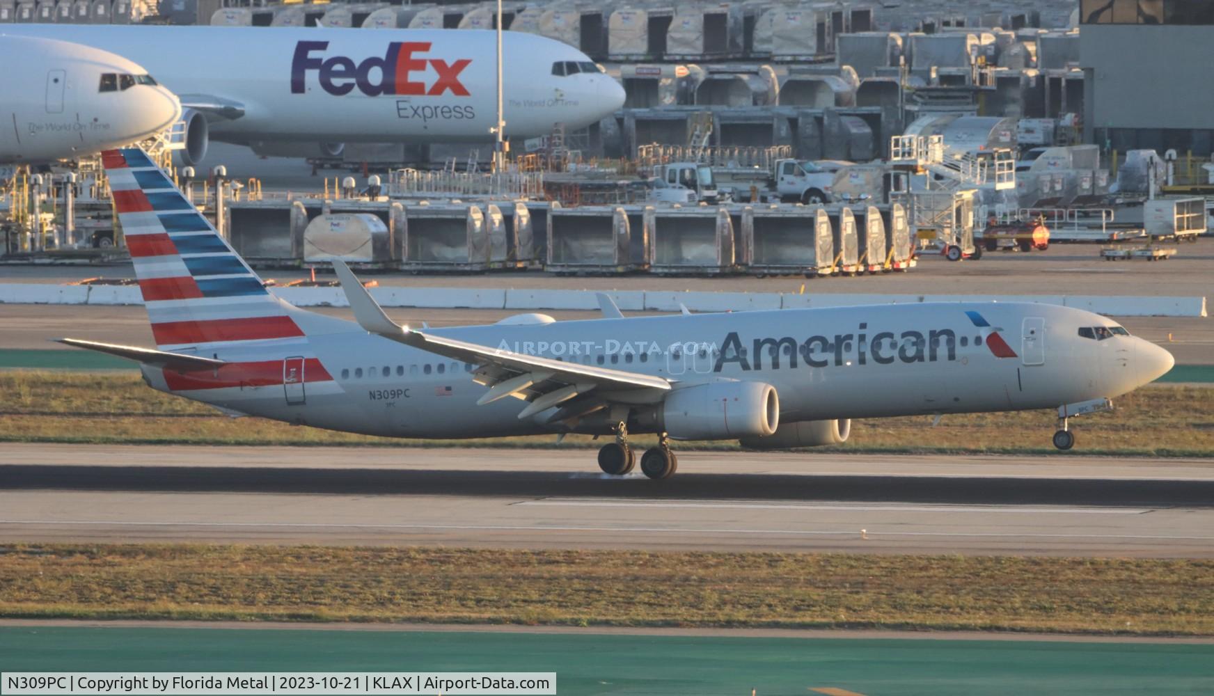 N309PC, 2016 Boeing 737-800 C/N 31258, AAL 738 zx RDU-LAX