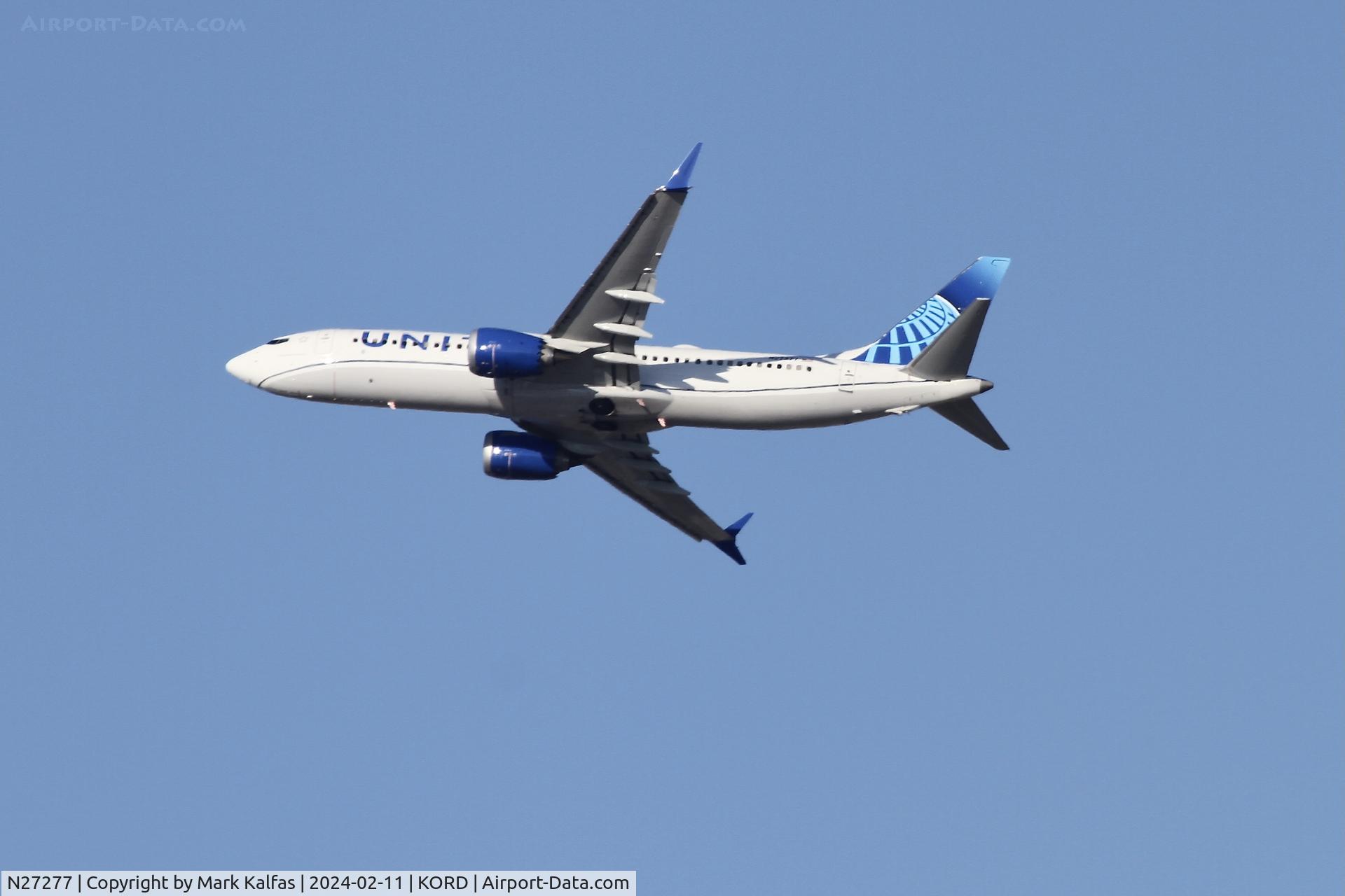 N27277, 2019 Boeing 737-8 MAX C/N 64612, B38M United Airlines Boeing 737 MAX 8 N27277 UAL503 ORD-CMH