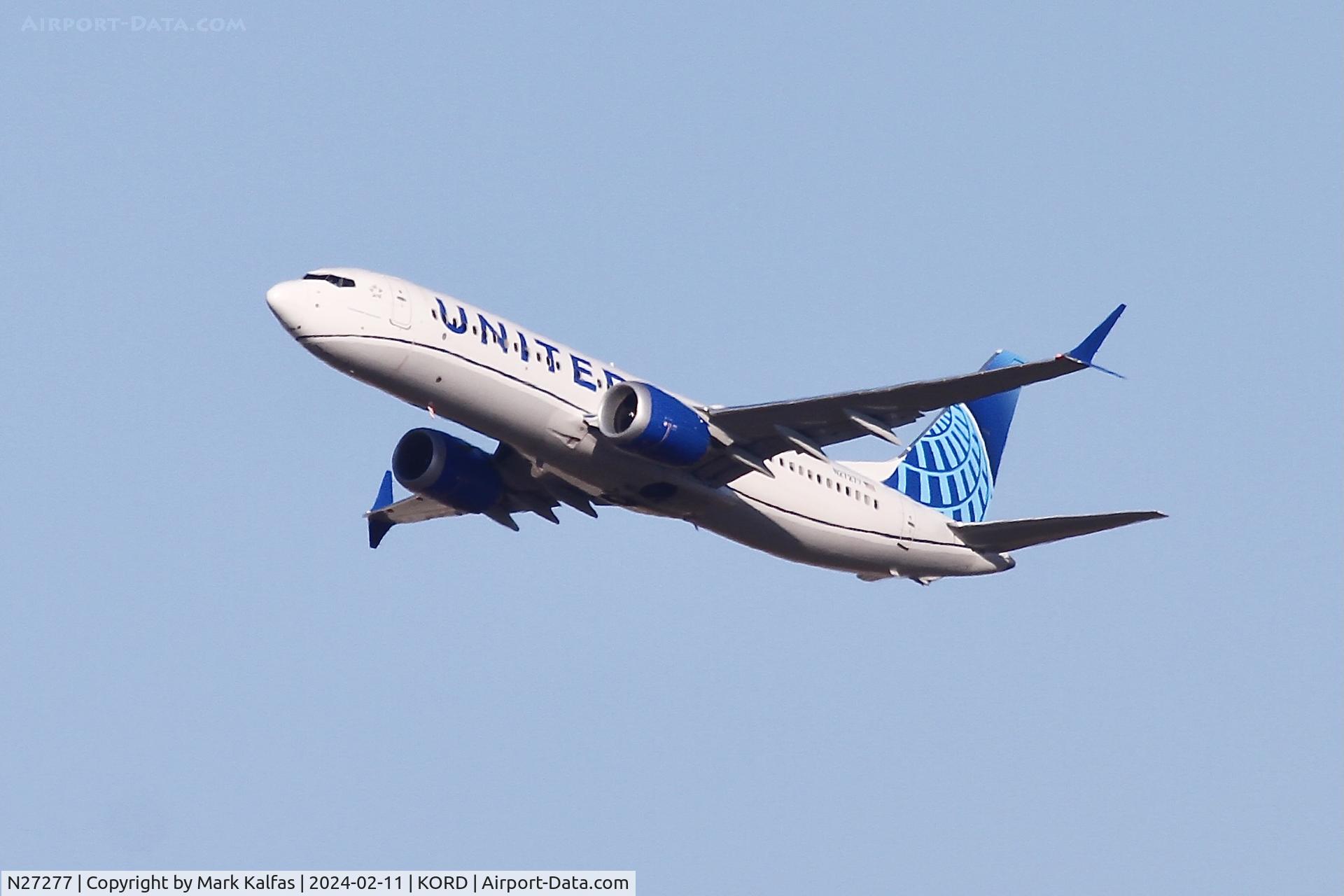 N27277, 2019 Boeing 737-8 MAX C/N 64612, B38M United Airlines Boeing 737 MAX 8 N27277 UAL503 ORD-CMH