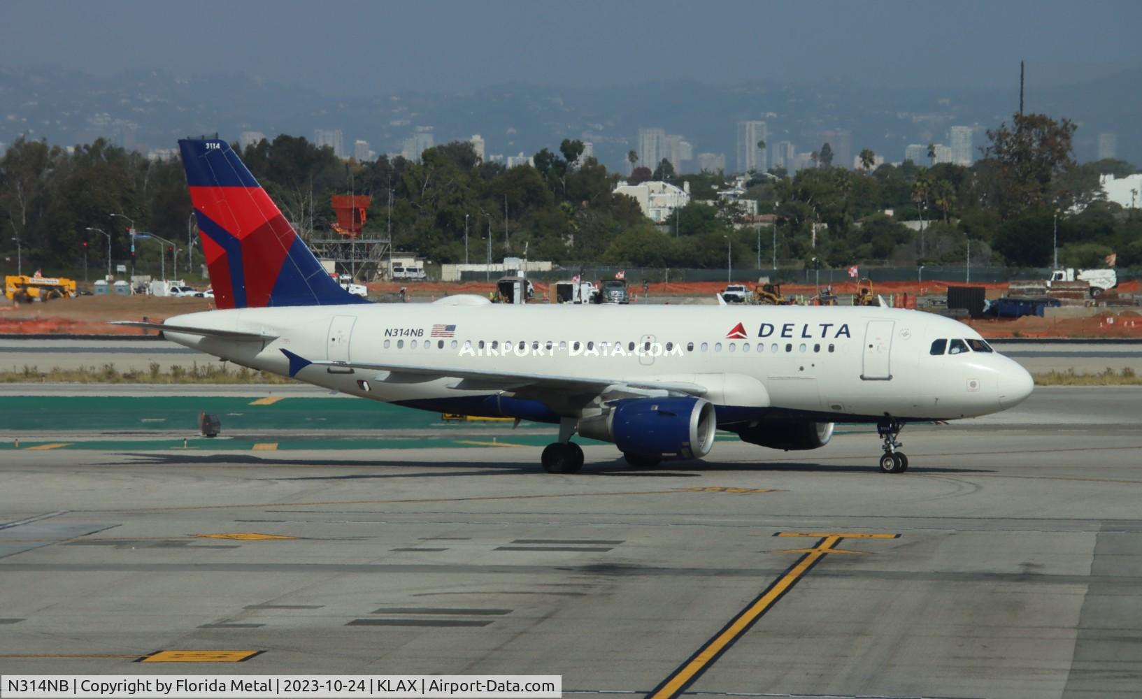 N314NB, 2000 Airbus A319-114 C/N 1191, DAL A319 zx LAX-SLC
