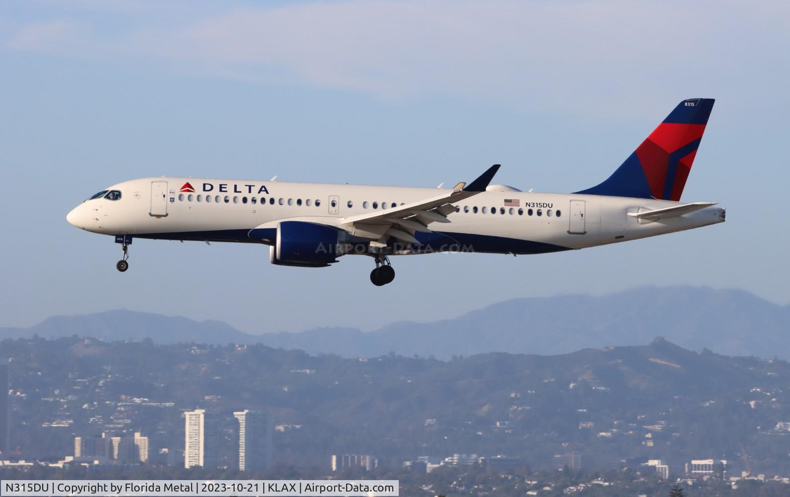 N315DU, 2022 Airbus A220-300 C/N 55195, DAL A223 zx SAT-LAX