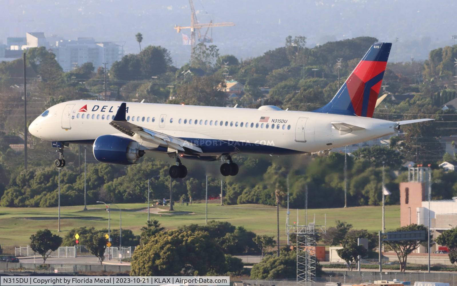 N315DU, 2022 Airbus A220-300 C/N 55195, DAL A223 zx SAT-LAX