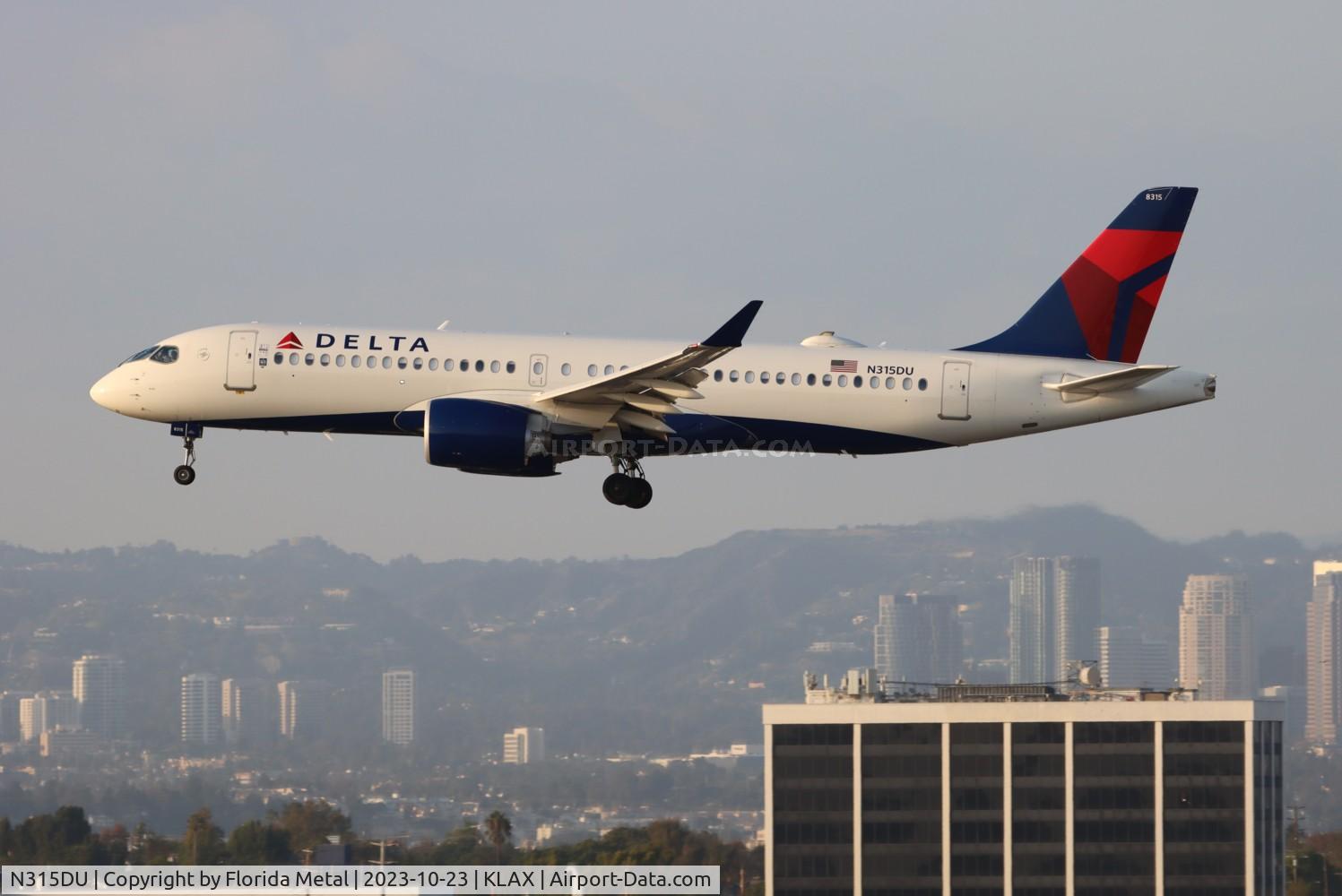N315DU, 2022 Airbus A220-300 C/N 55195, DAL A223 zx IAH-LAX