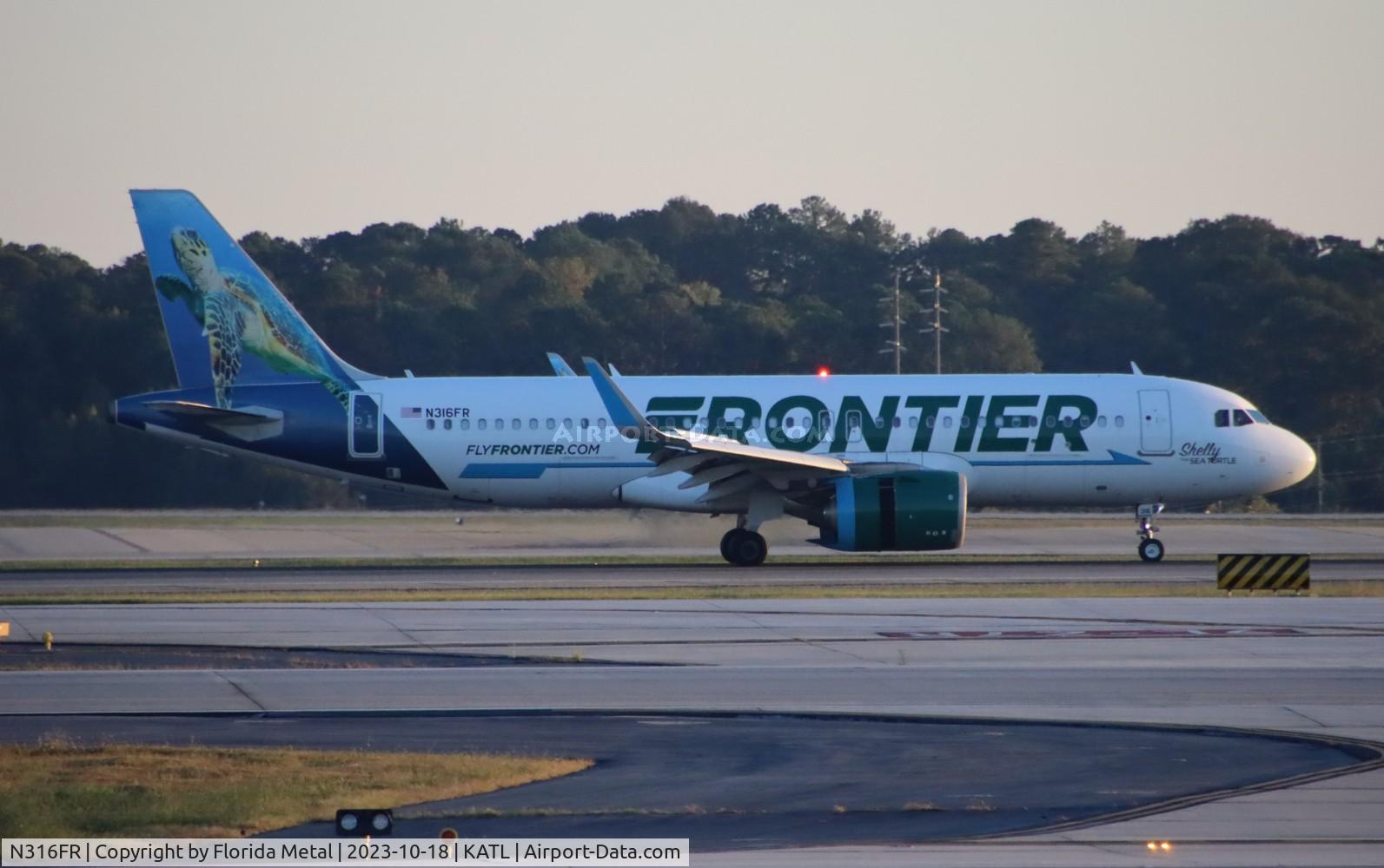 N316FR, 2017 Airbus A320-251N C/N 7824, FFT A32N Shelly zx MDW-ATL