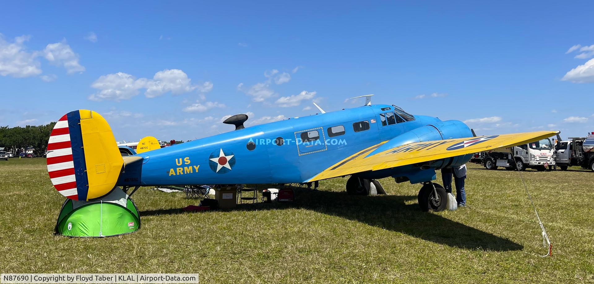 N87690, Beech C-45H Expeditor C/N AF-528, SUN N FUN 2022
