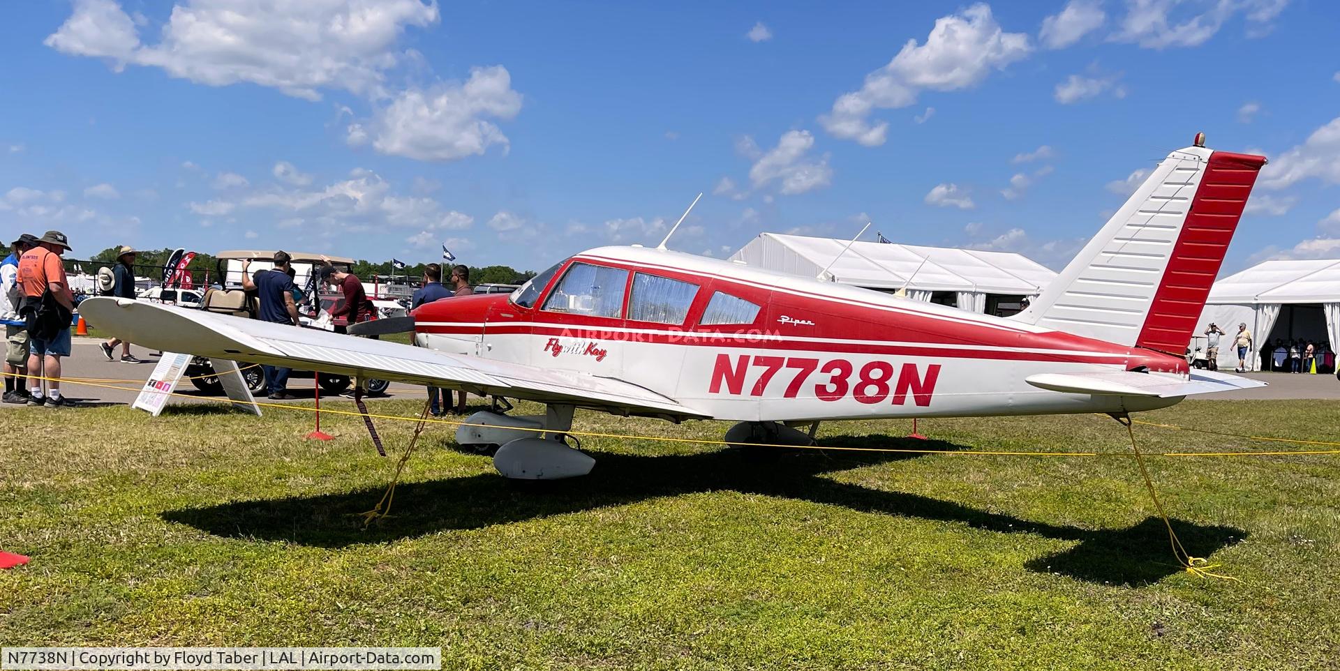 N7738N, 1968 Piper PA-28-180 C/N 28-5182, SUN N FUN 2022