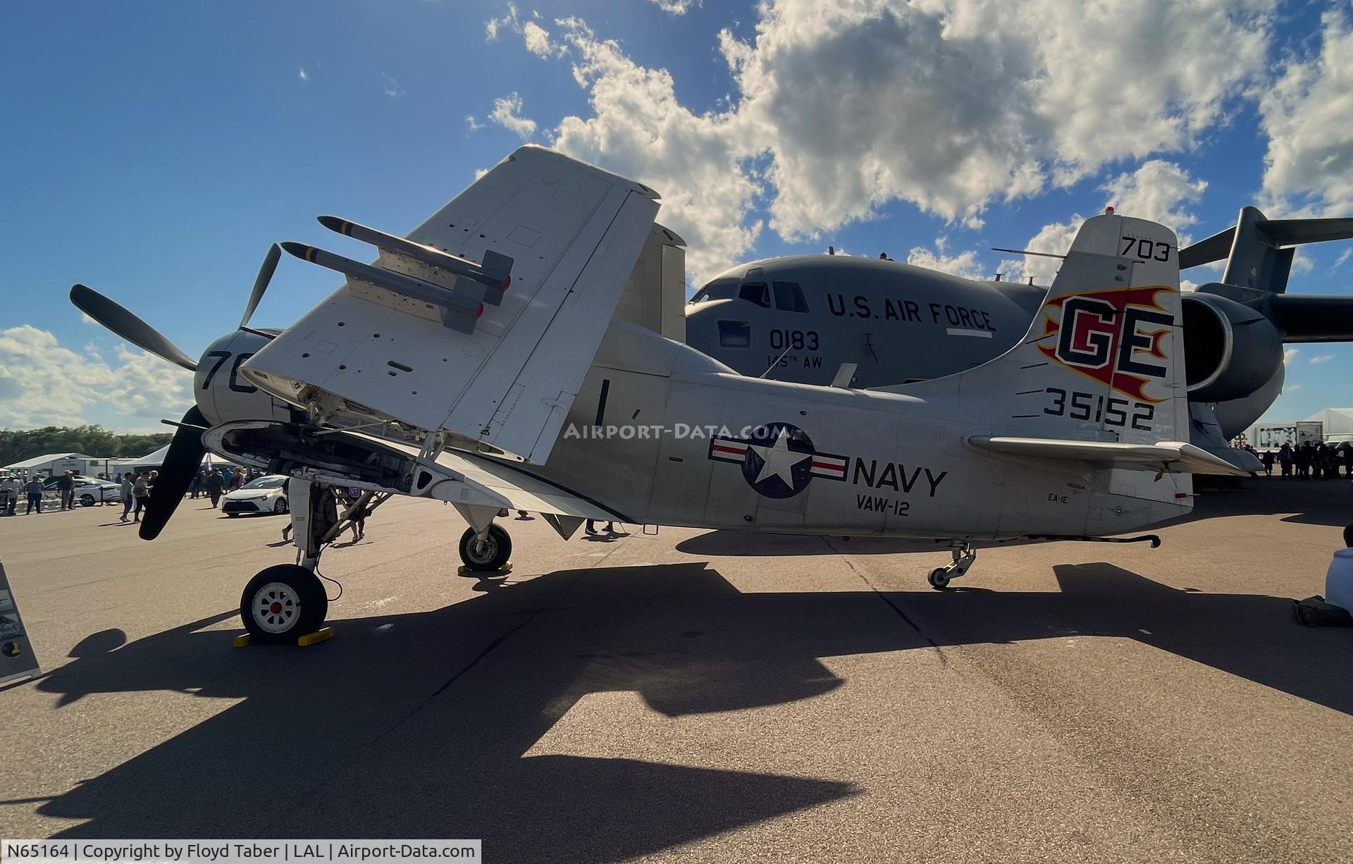 N65164, 1955 Douglas EA-1E Skyraider AD-5W C/N 55-471DH, SUN N FUN 2022