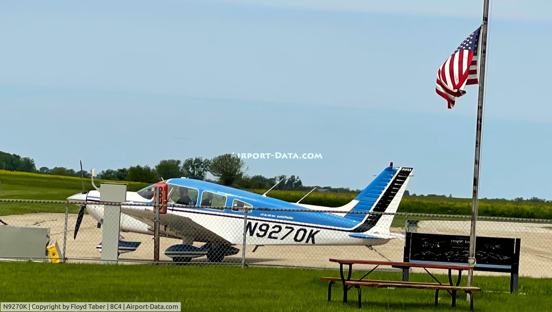 N9270K, 1974 Piper PA-28-235 C/N 28-7410027, Fuel Farm Visitor