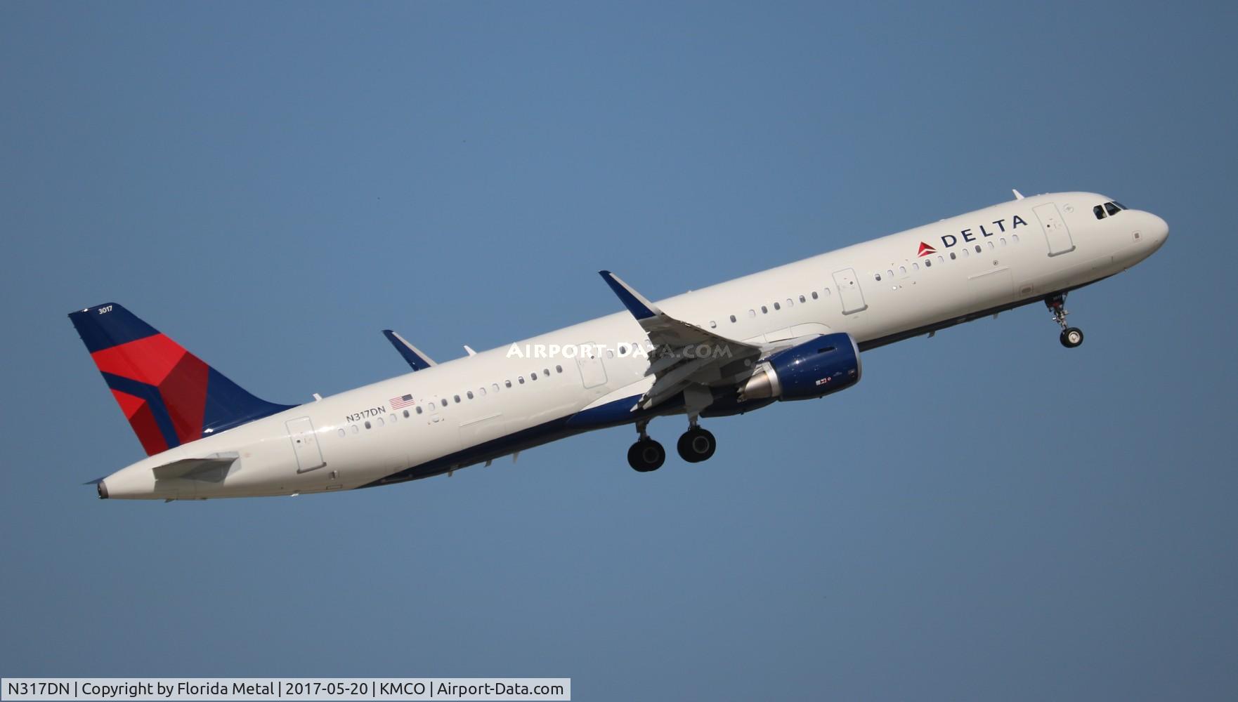 N317DN, 2017 Airbus A321-211 C/N 7373, DAL A321 zx MCO-MSP