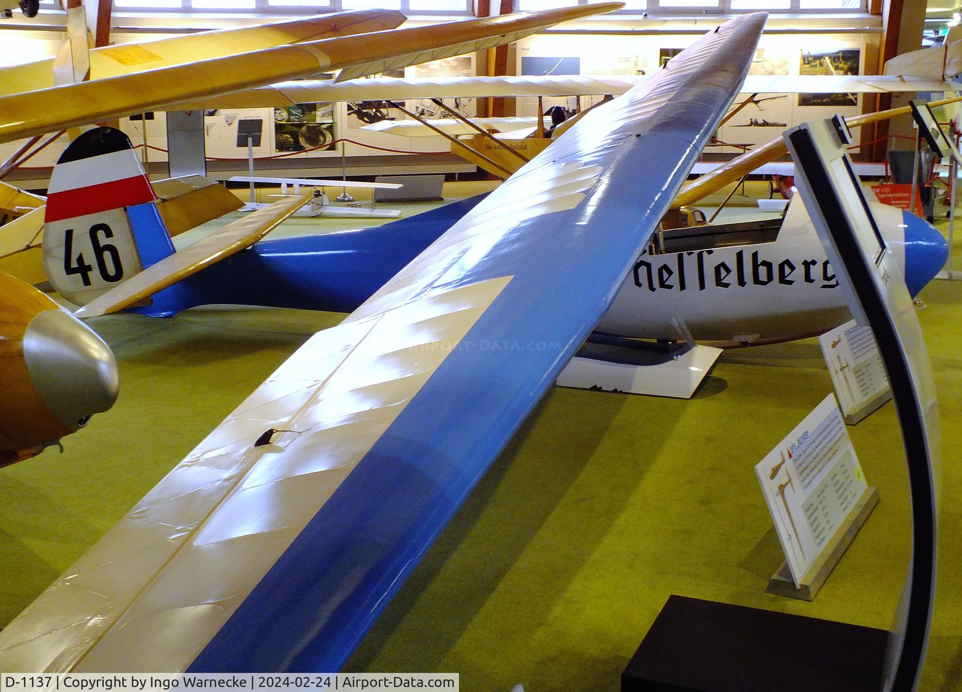 D-1137, 1953 Schleicher Rhonbussard C/N 227 + 649, Schleicher Rhönbussard, rebuilt in 1953 from parts of 2 planes (c/n 227, 1939 und 649, 1942), at the Deutsches Segelflugmuseum mit Modellflug (German Soaring Museum with Model Flight), Gersfeld Wasserkuppe