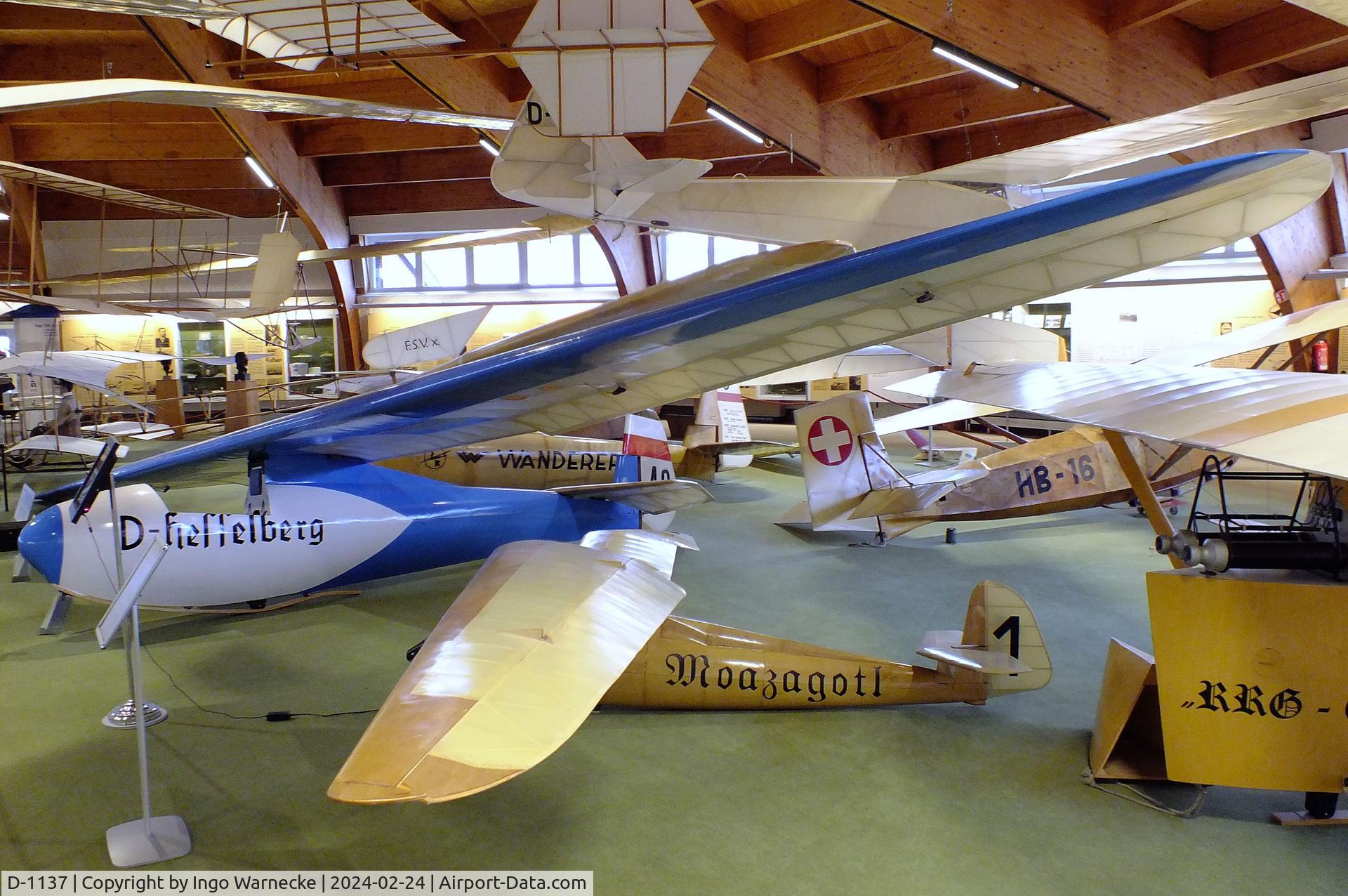 D-1137, 1953 Schleicher Rhonbussard C/N 227 + 649, Schleicher Rhönbussard, rebuilt in 1953 from parts of 2 planes (c/n 227, 1939 und 649, 1942), at the Deutsches Segelflugmuseum mit Modellflug (German Soaring Museum with Model Flight), Gersfeld Wasserkuppe