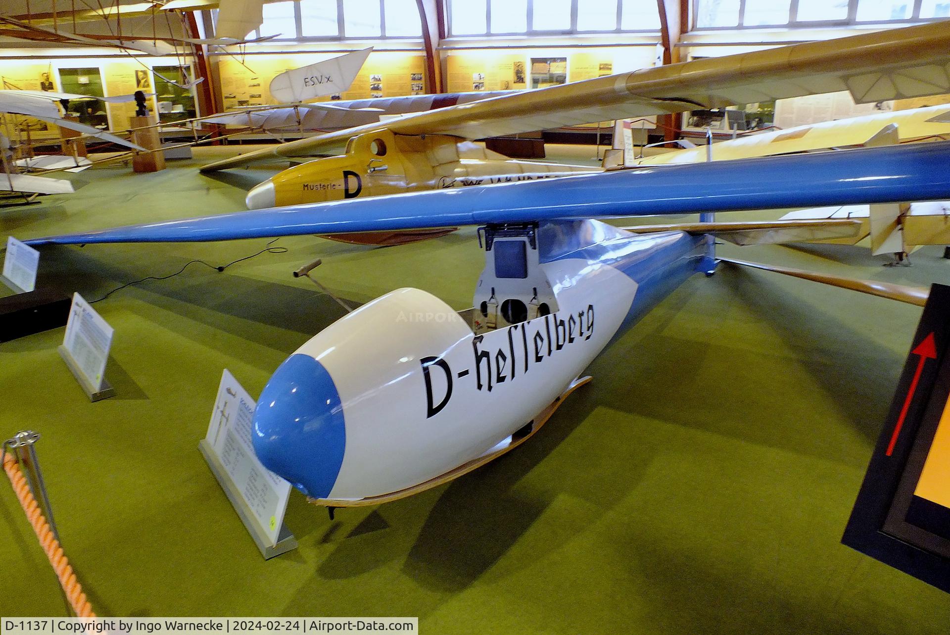 D-1137, 1953 Schleicher Rhonbussard C/N 227 + 649, Schleicher Rhönbussard, rebuilt in 1953 from parts of 2 planes (c/n 227, 1939 und 649, 1942), at the Deutsches Segelflugmuseum mit Modellflug (German Soaring Museum with Model Flight), Gersfeld Wasserkuppe