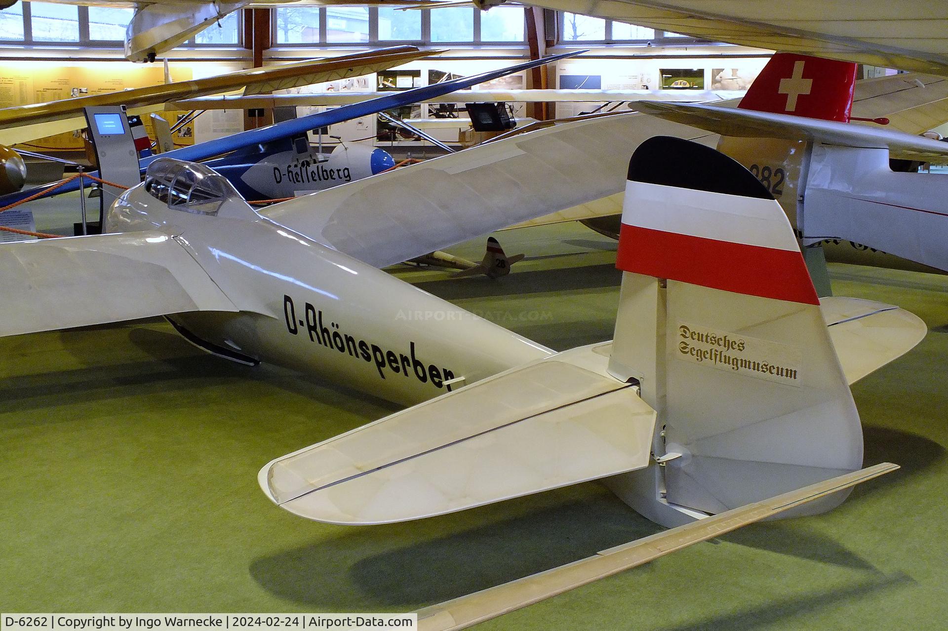 D-6262, Jacobs Schweyer DFS Rhonsperber C/N not found_D-6262, Jacobs Schweyer DFS Rhönsperber at the Deutsches Segelflugmuseum mit Modellflug (German Soaring Museum with Model Flight), Gersfeld Wasserkuppe