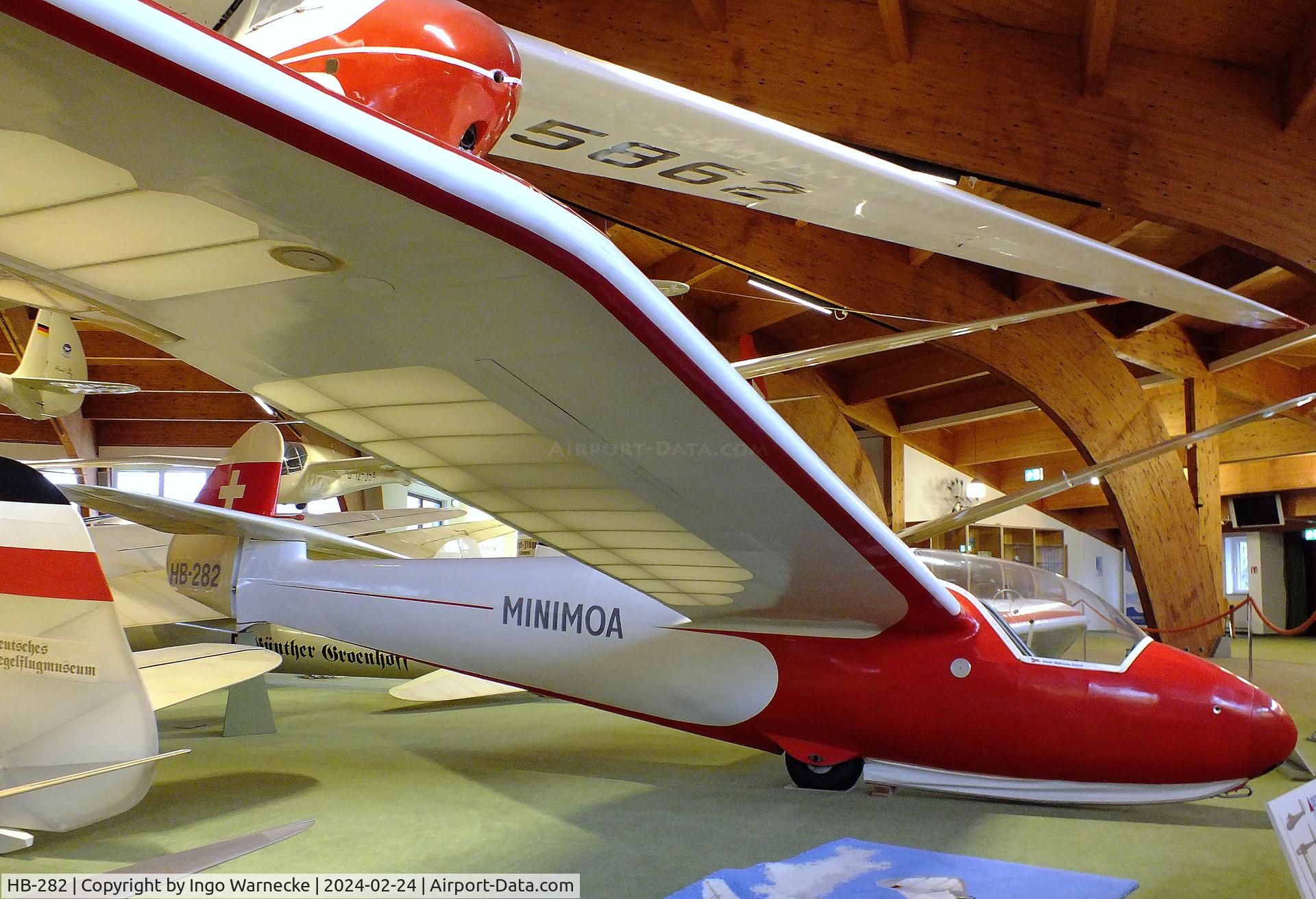 HB-282, 1939 Schempp-Hirth Goppingen Go 3 Minimoa C/N nil, Schempp-Hirth Göppingen (Hans Wullschleger) Gö 3 Minimoa at the Deutsches Segelflugmuseum mit Modellflug (German Soaring Museum with Model Flight), Gersfeld Wasserkuppe