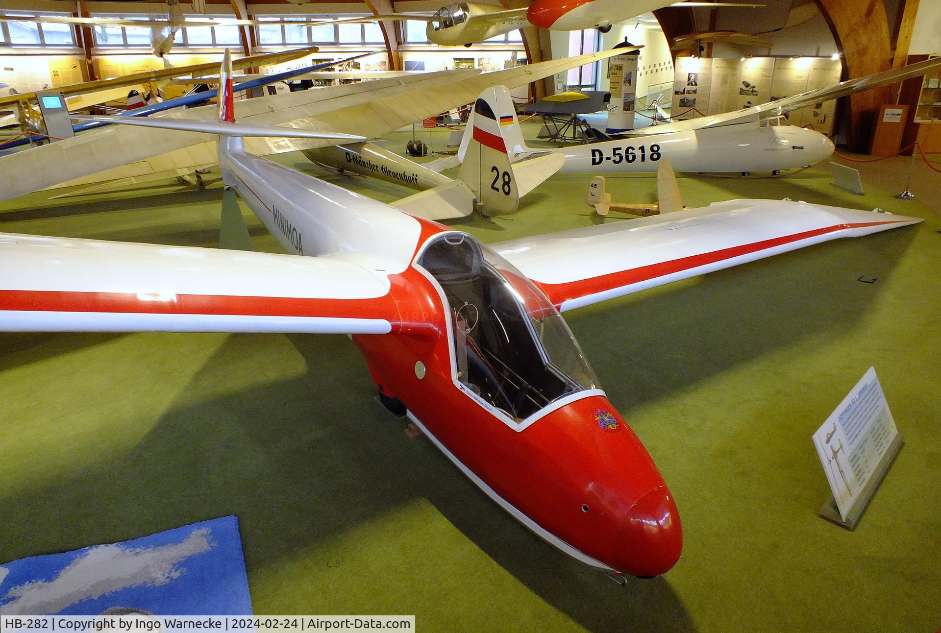 HB-282, 1939 Schempp-Hirth Goppingen Go 3 Minimoa C/N nil, Schempp-Hirth Göppingen (Hans Wullschleger) Gö 3 Minimoa at the Deutsches Segelflugmuseum mit Modellflug (German Soaring Museum with Model Flight), Gersfeld Wasserkuppe