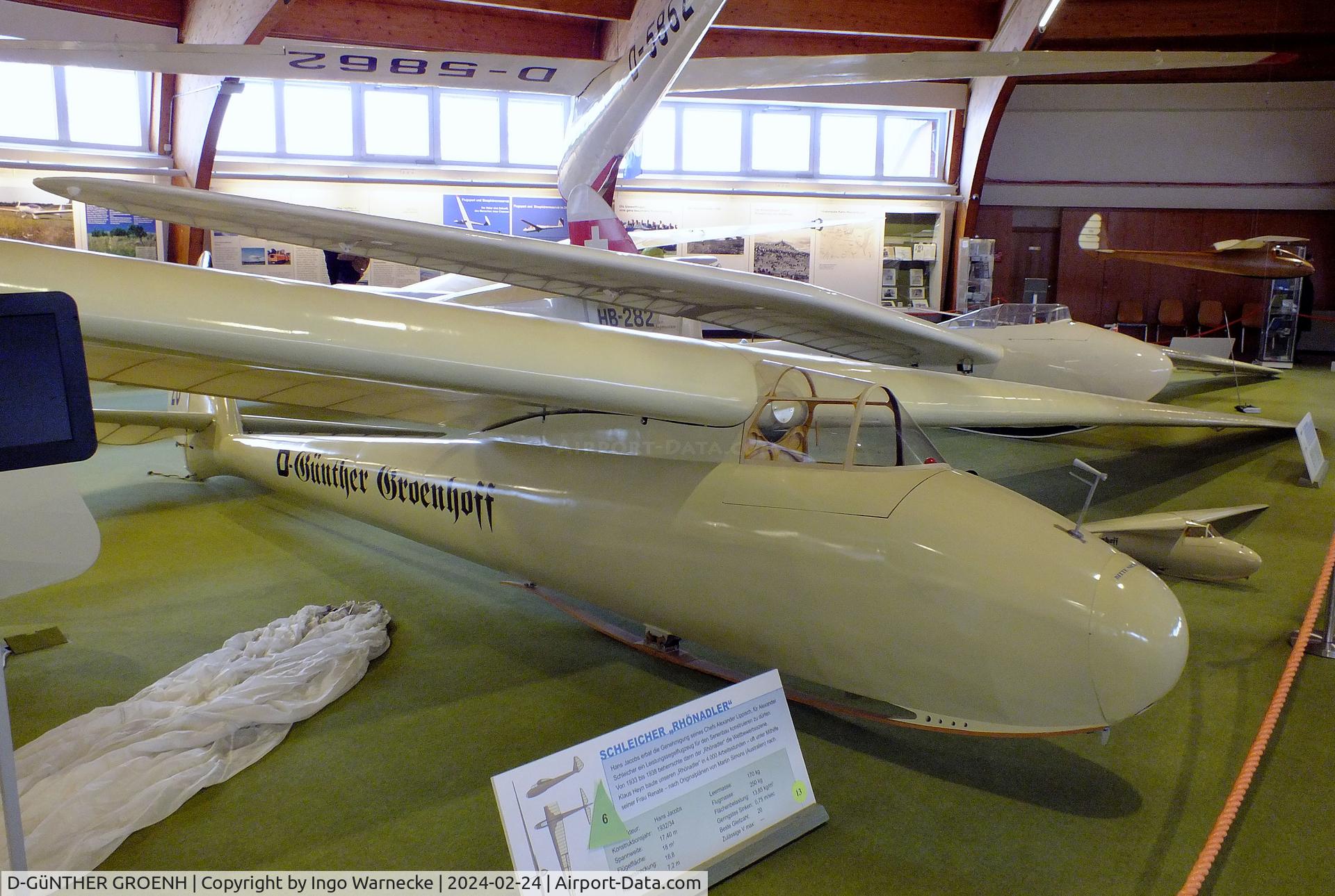D-GüNTHER GROENHOFF, 1986 Schleicher Rhonadler 35 replica C/N AB-01, Schleicher Rhönadler 35 replica at the Deutsches Segelflugmuseum mit Modellflug (German Soaring Museum with Model Flight), Gersfeld Wasserkuppe