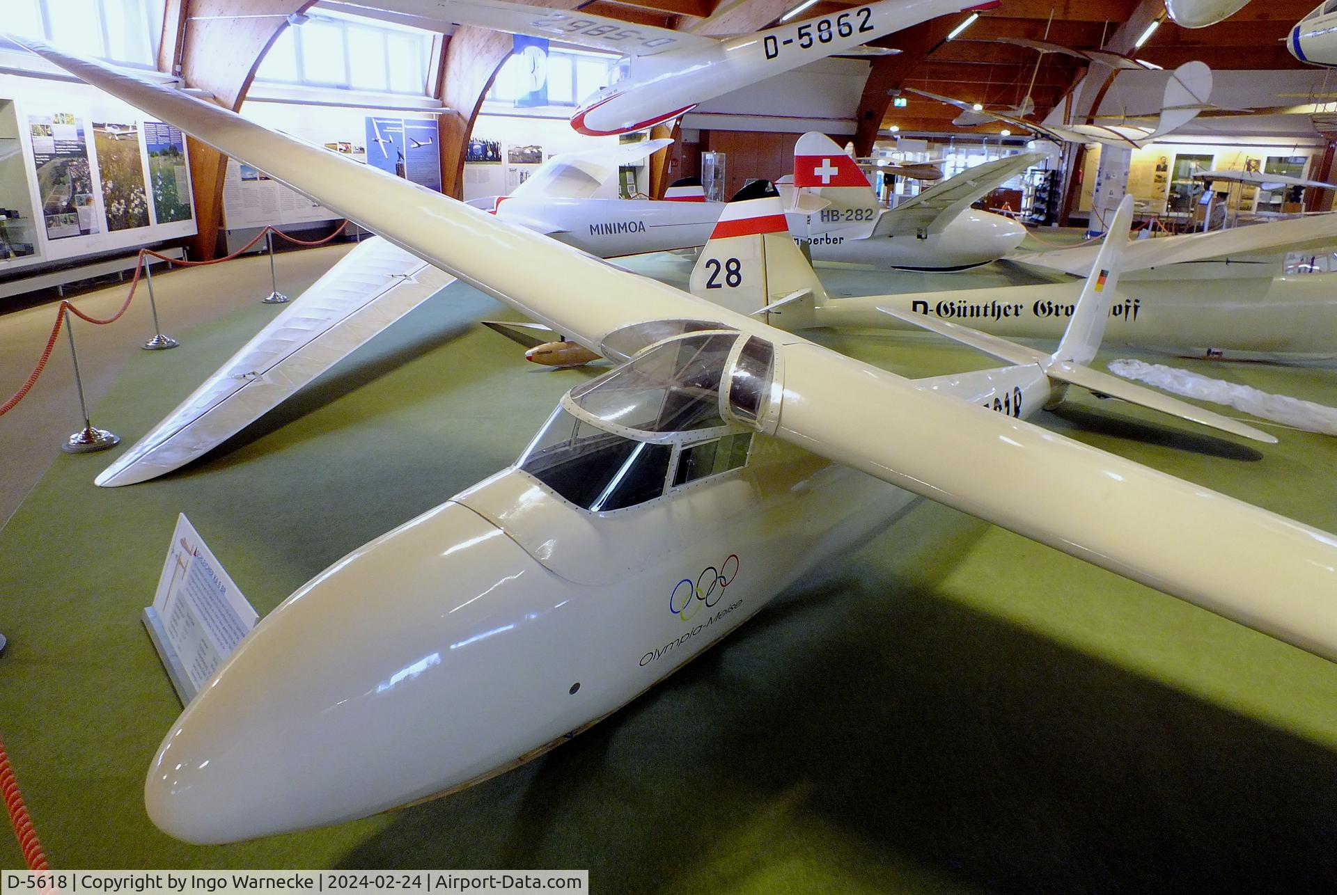 D-5618, 1954 DFS Olympia-Meise C/N not found_D-5618, DFS Olympia-Meise at the Deutsches Segelflugmuseum mit Modellflug (German Soaring Museum with Model Flight), Gersfeld Wasserkuppe