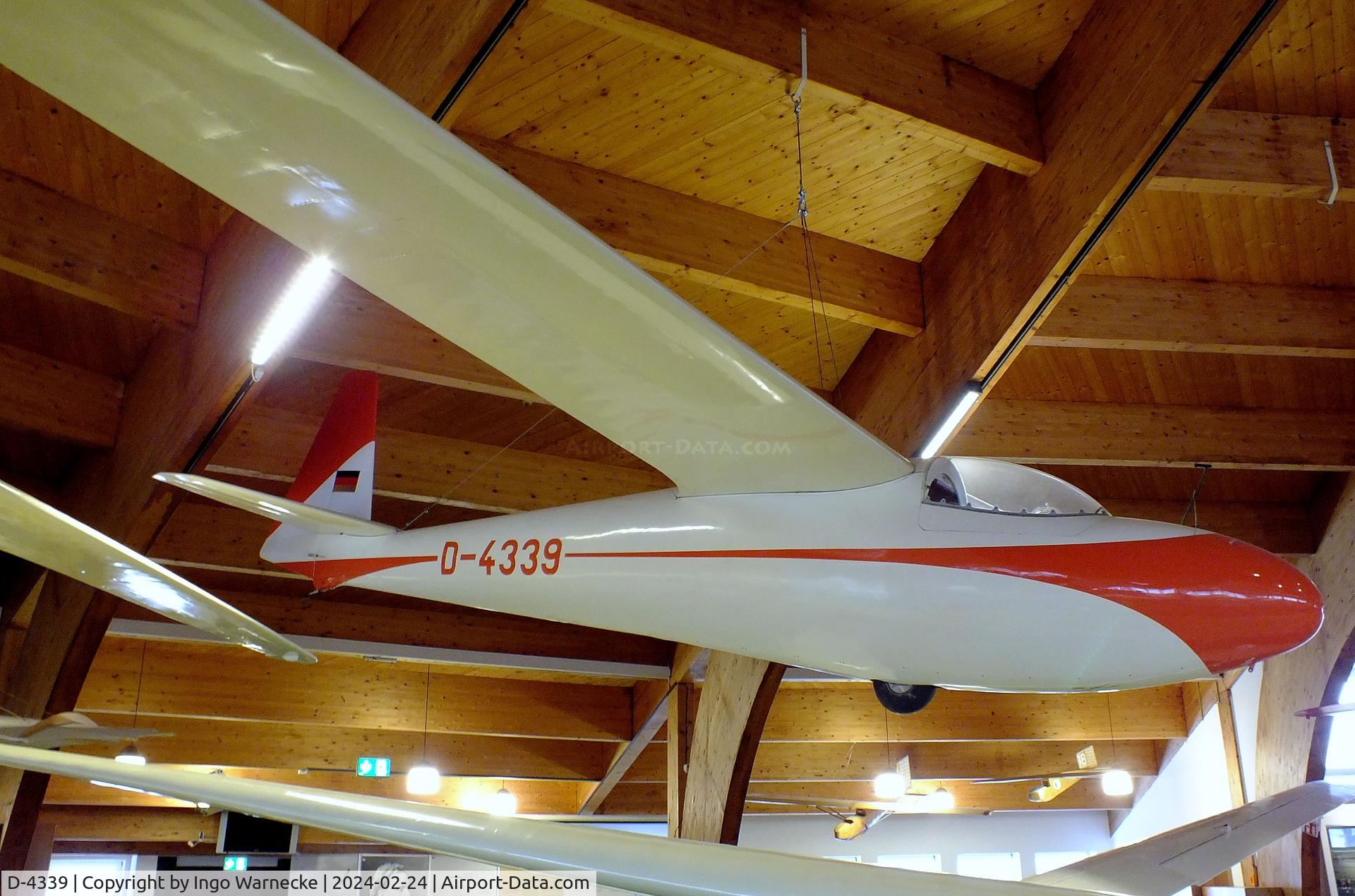 D-4339, 1958 Schleicher Ka-6BR Rhonsegler C/N 365, Schleicher Ka 6 BR Rhönsegler (this was the personal aircraft of its designer, Rudolf Kaiser) at the Deutsches Segelflugmuseum mit Modellflug (German Soaring Museum with Model Flight), Gersfeld Wasserkuppe