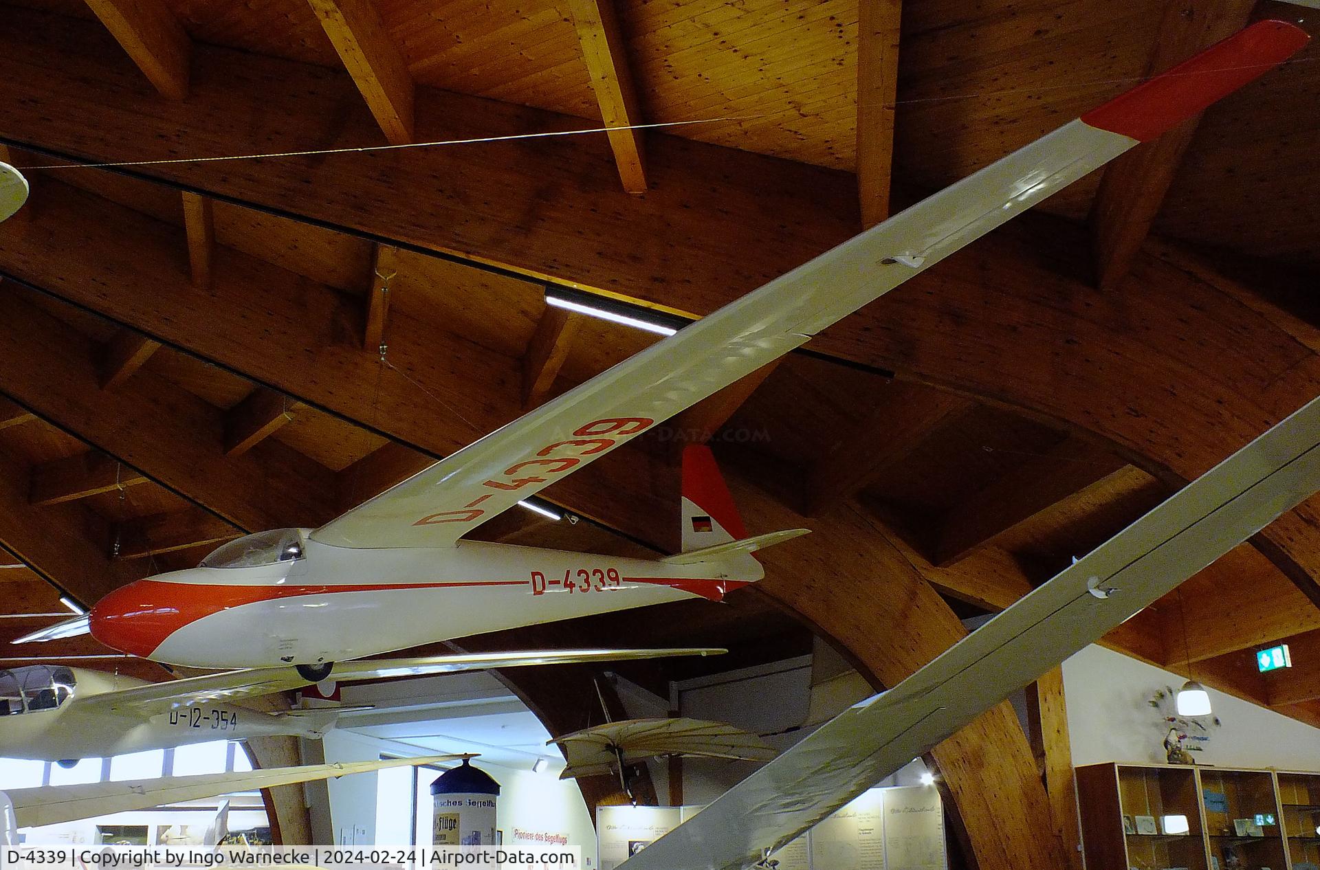 D-4339, 1958 Schleicher Ka-6BR Rhonsegler C/N 365, Schleicher Ka 6 BR Rhönsegler (this was the personal aircraft of its designer, Rudolf Kaiser) at the Deutsches Segelflugmuseum mit Modellflug (German Soaring Museum with Model Flight), Gersfeld Wasserkuppe