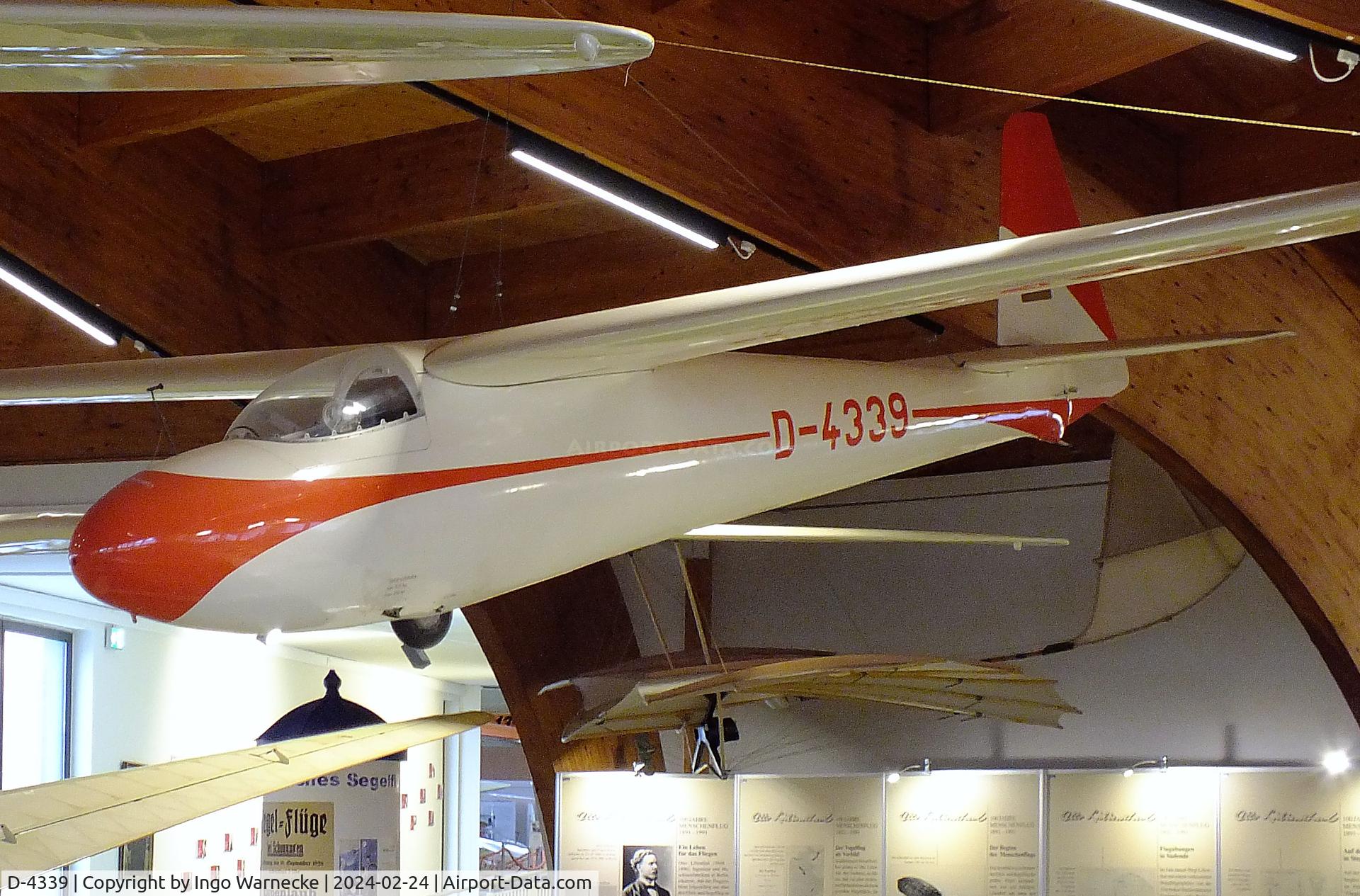 D-4339, 1958 Schleicher Ka-6BR Rhonsegler C/N 365, Schleicher Ka 6 BR Rhönsegler (this was the personal aircraft of its designer, Rudolf Kaiser) at the Deutsches Segelflugmuseum mit Modellflug (German Soaring Museum with Model Flight), Gersfeld Wasserkuppe