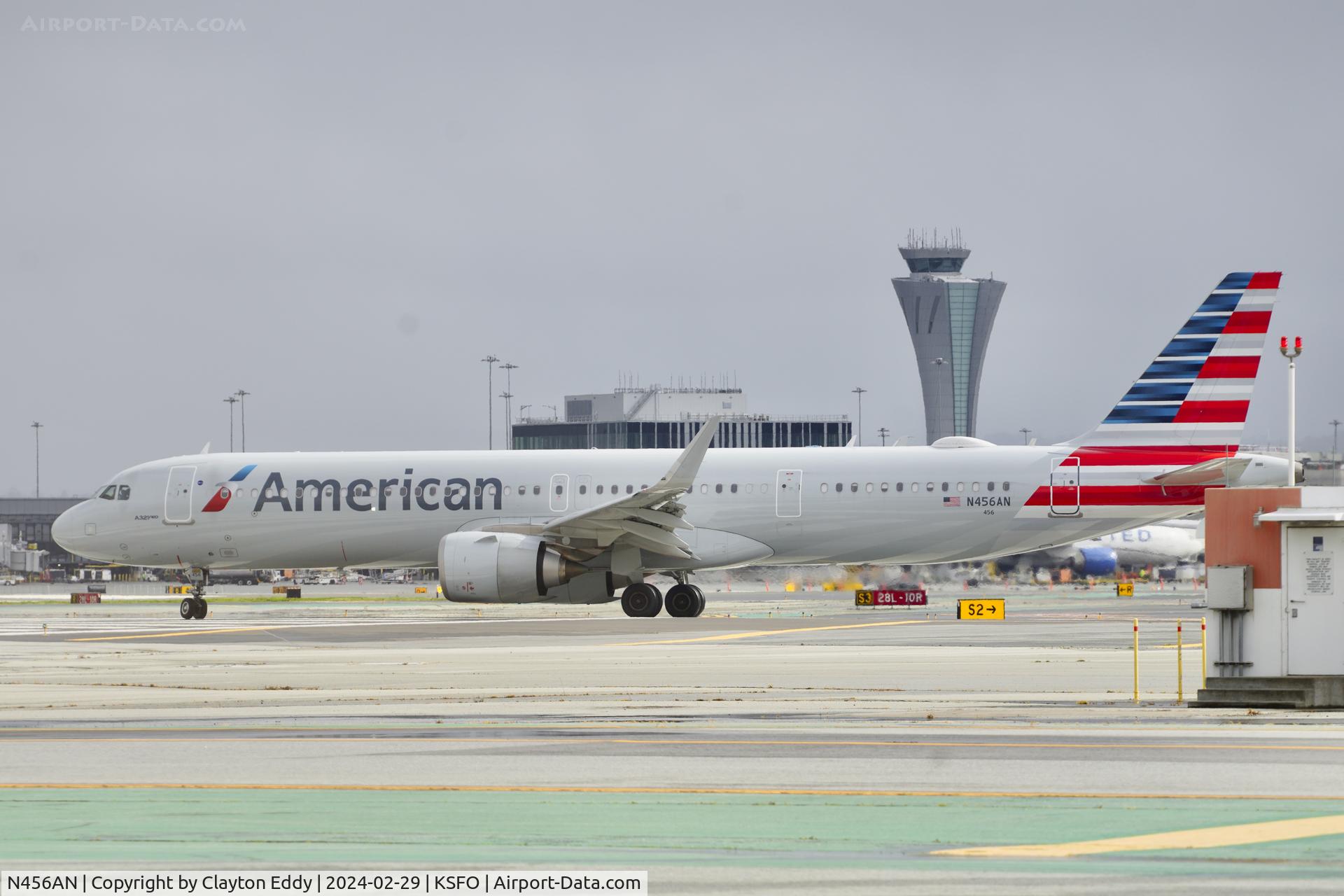 N456AN, 2022 Airbus A321-253NX C/N 10858, SFO 2024.