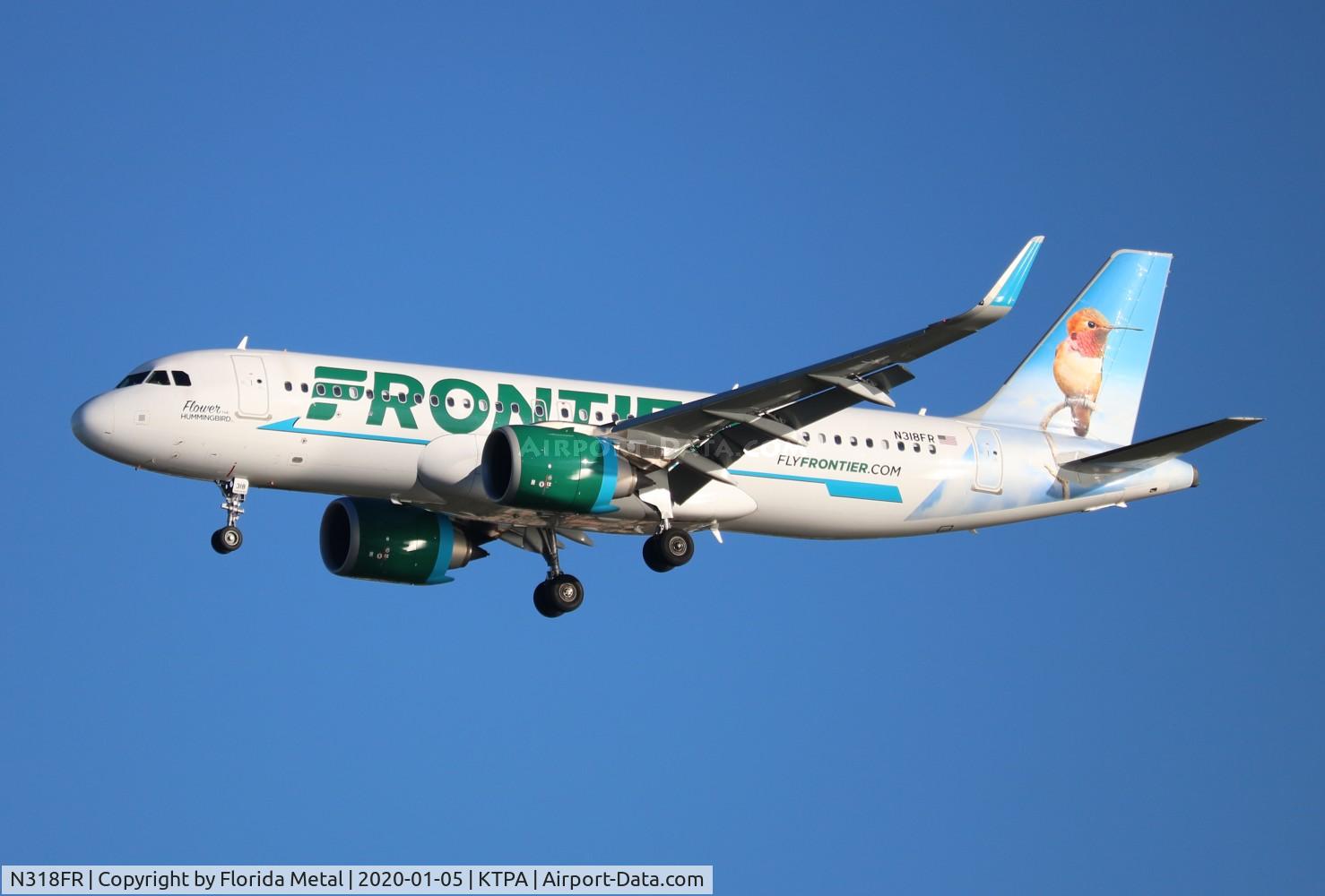 N318FR, 2017 Airbus A320-251N C/N 7946, FFT A32N Flower zx DEN-TPA