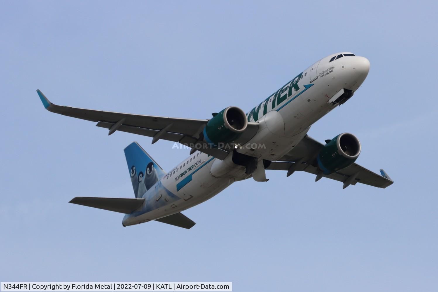 N344FR, 2018 Airbus A320-251N C/N 8639, FFT A32N Ed, Edwine and Eddie zx ATL-DEN