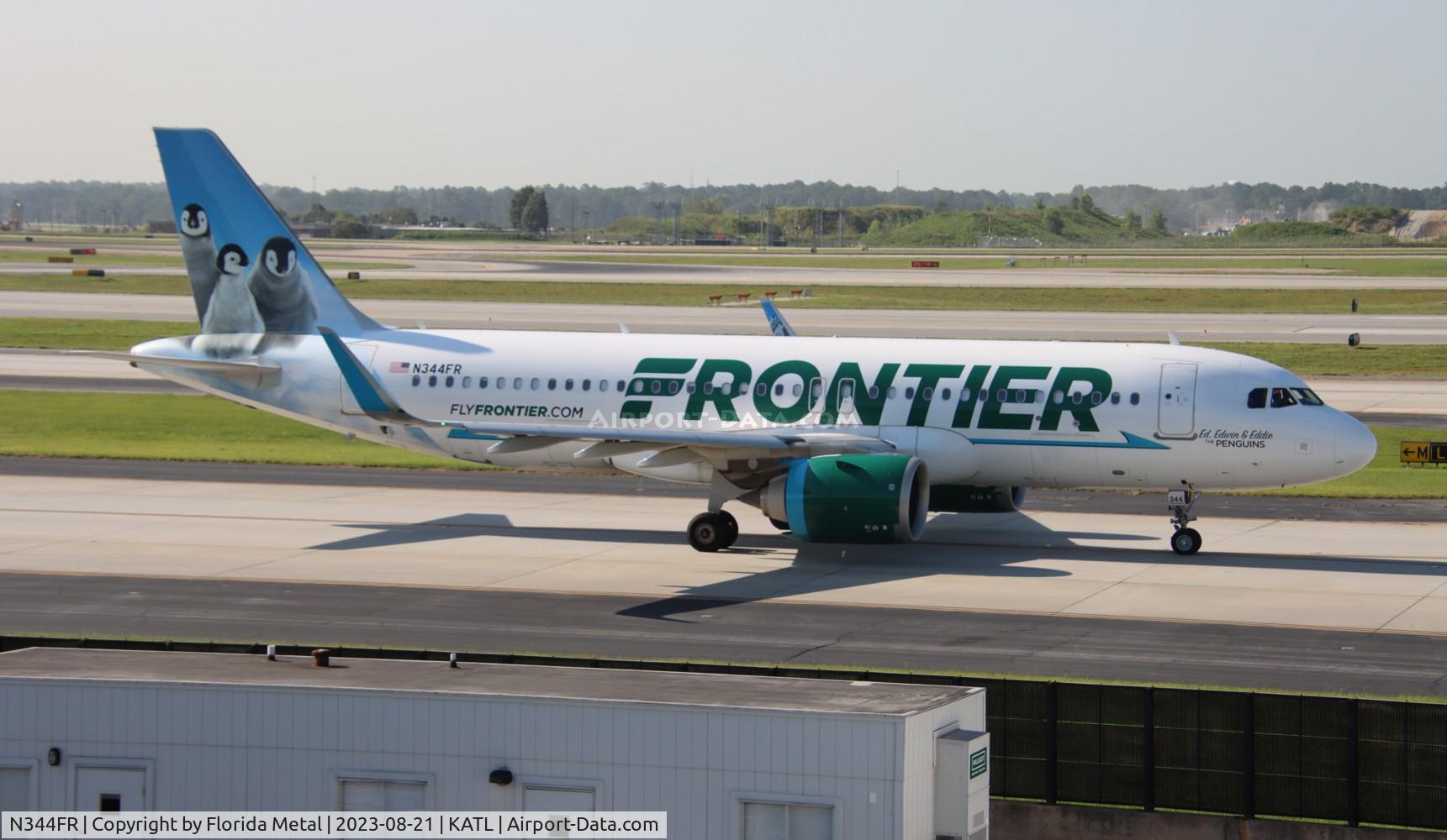 N344FR, 2018 Airbus A320-251N C/N 8639, FFT A32N Ed, Edwine and Eddie zx ATL-MIA