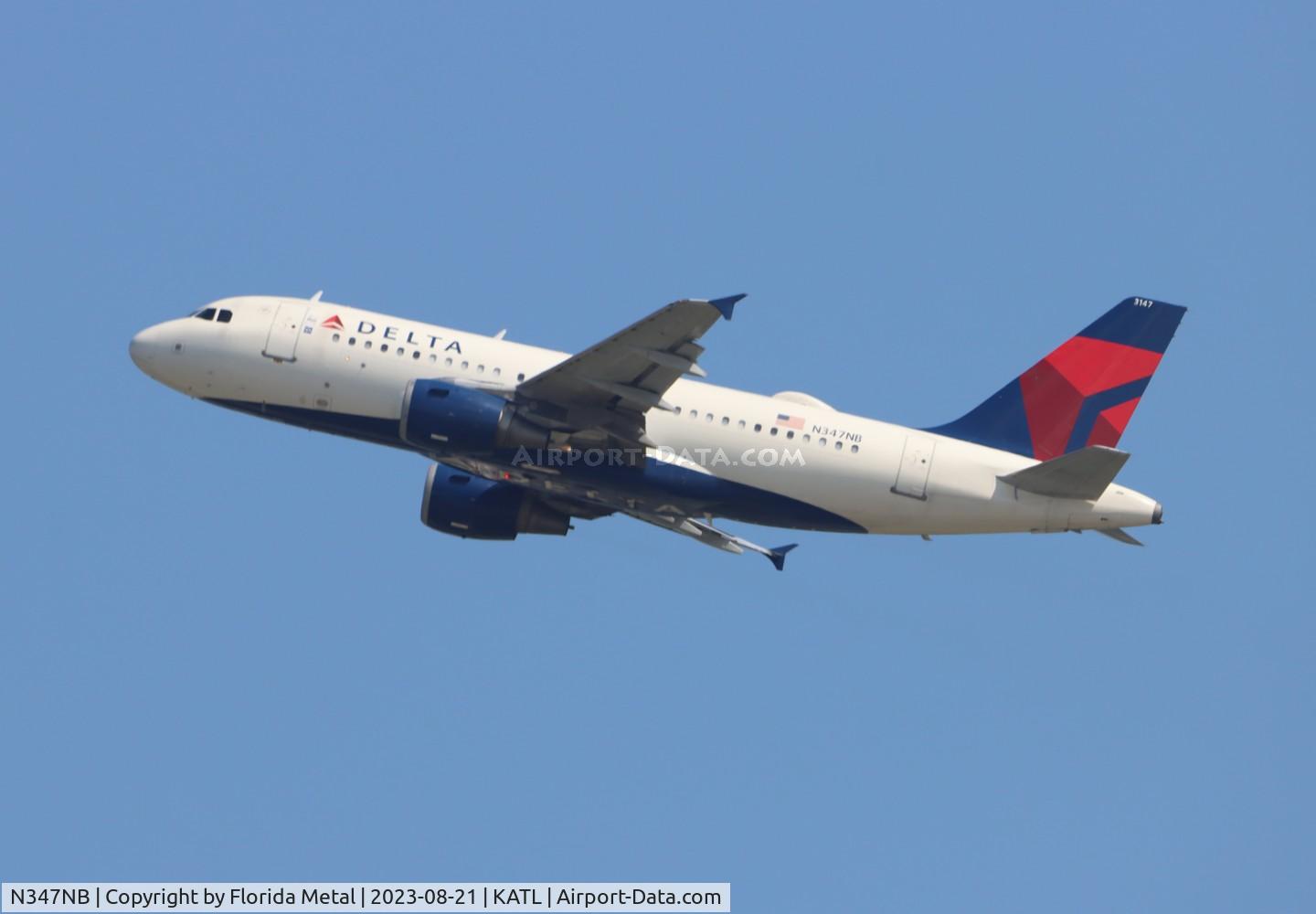 N347NB, 2002 Airbus A319-114 C/N 1800, DAL A319 zx ATL-LIT