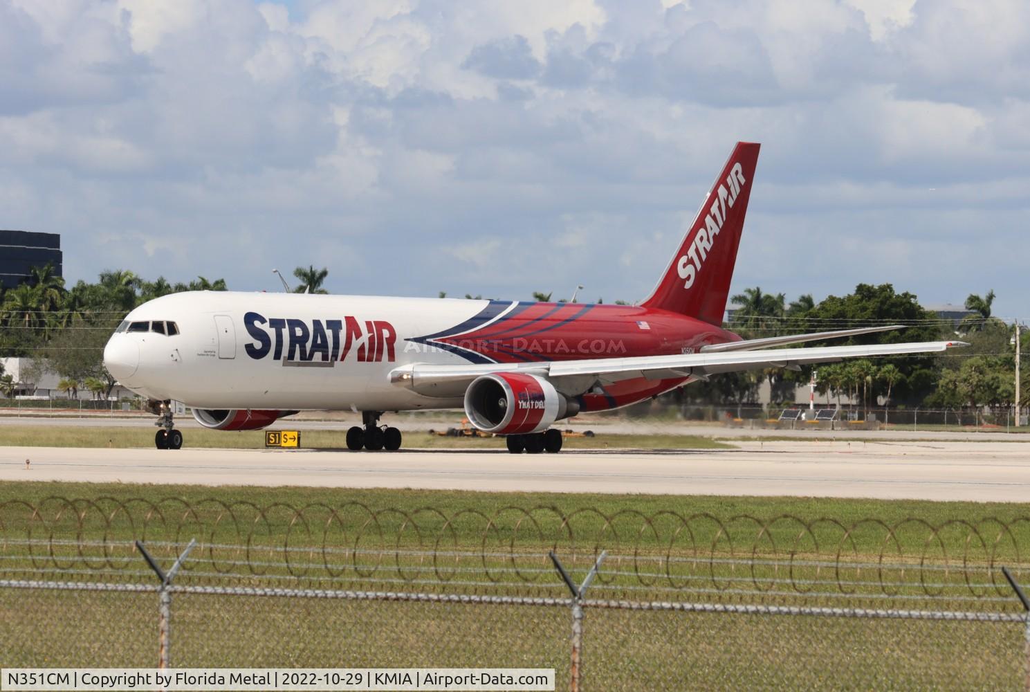 N351CM, 1992 Boeing 767-323 C/N 25201, Strat Air 767-300F zx MIA-SDQ