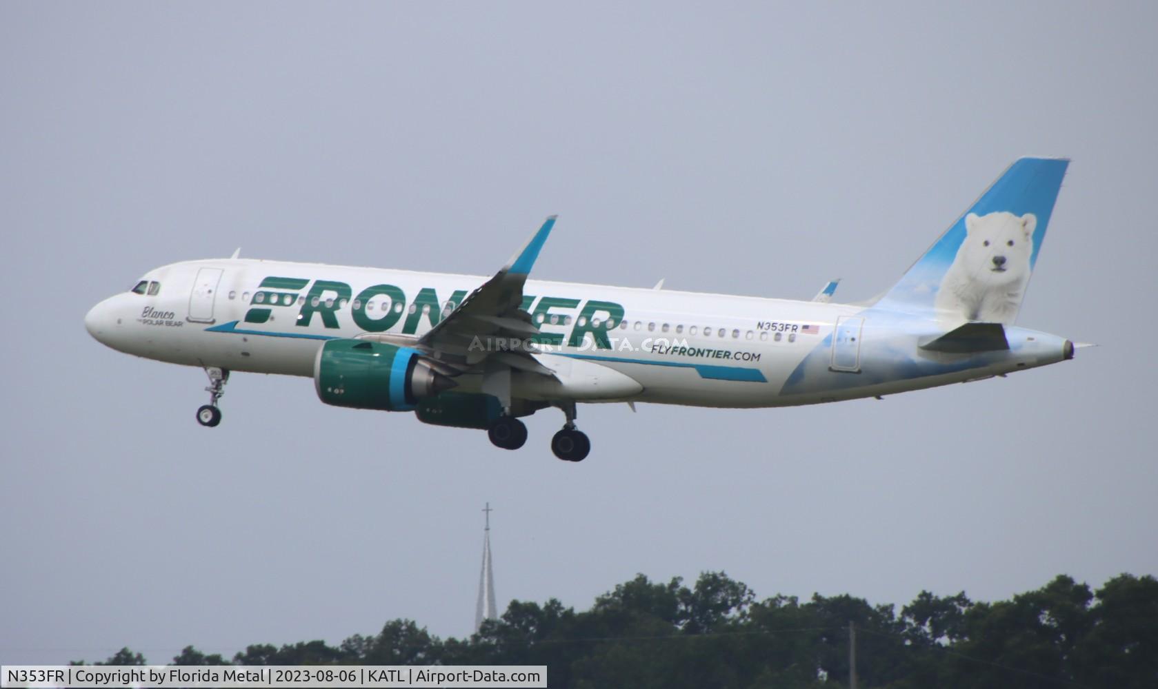 N353FR, 2019 Airbus A320-251N C/N 8977, FFT A32N Blanco zx DFW-ATL
