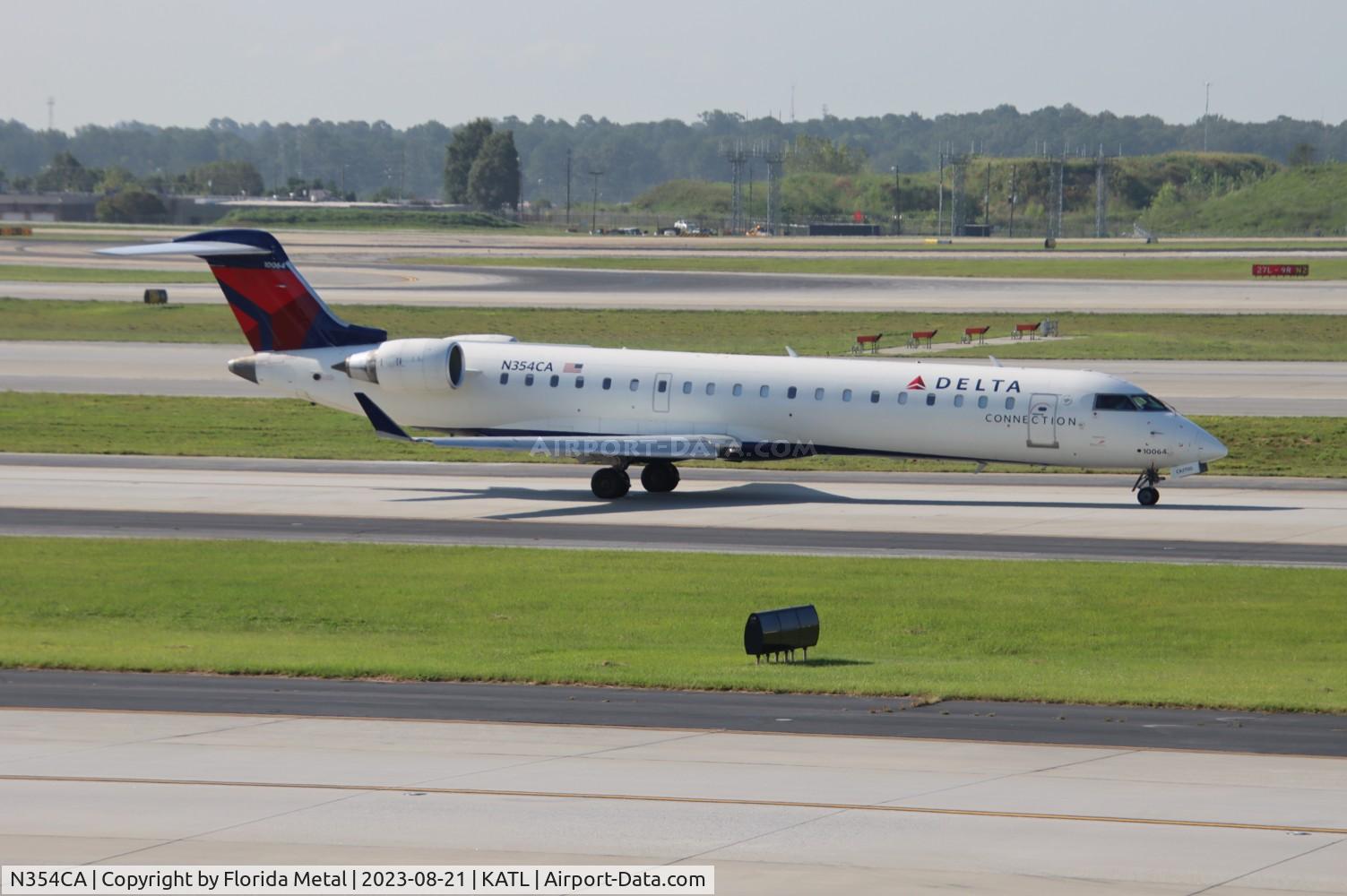 N354CA, 2002 Bombardier CRJ-701ER (CL-600-2C10) Regional Jet C/N 10064, EDV/DAL CRJ7 zx ATL-EYW