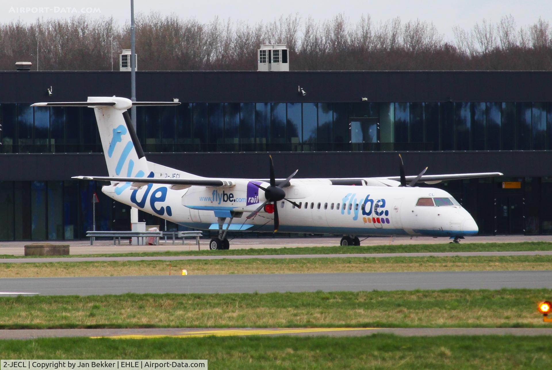2-JECL, De Havilland Canada DHC-8-402Q Dash 8 Dash 8 C/N 4114, Lelystad Airport waiting for a new livery. Former G-JECL